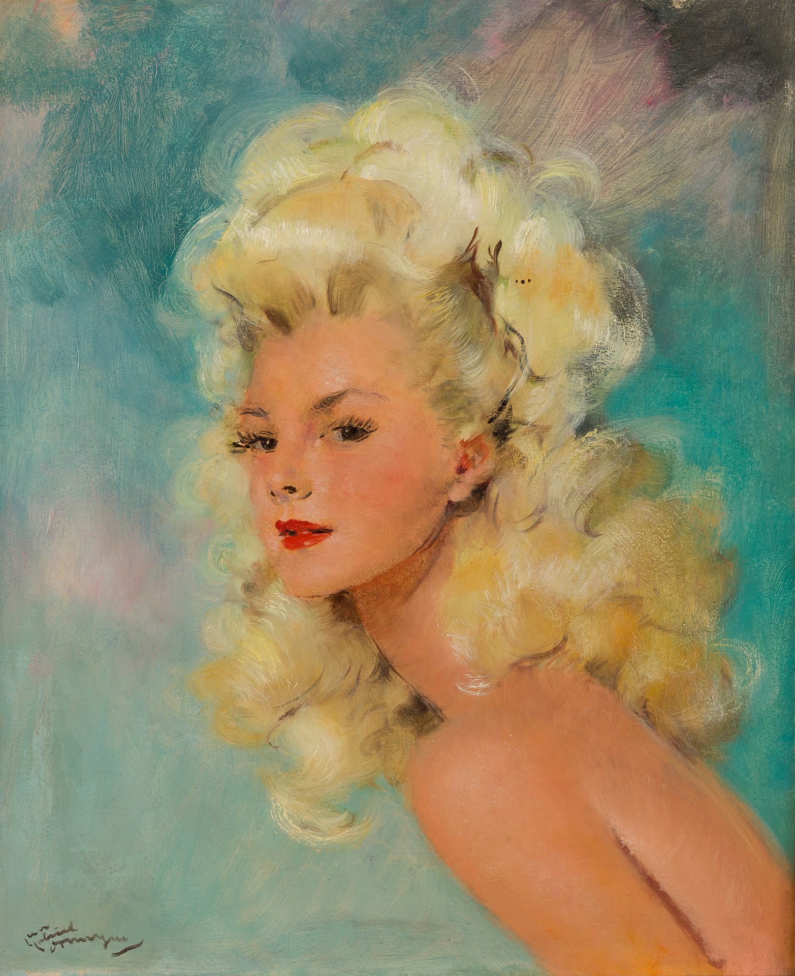 Null 让-加布里埃尔-多默古(1889-1962)

金发女郎的肖像

纸板上的油彩。左下方有签名

55 x 45厘米