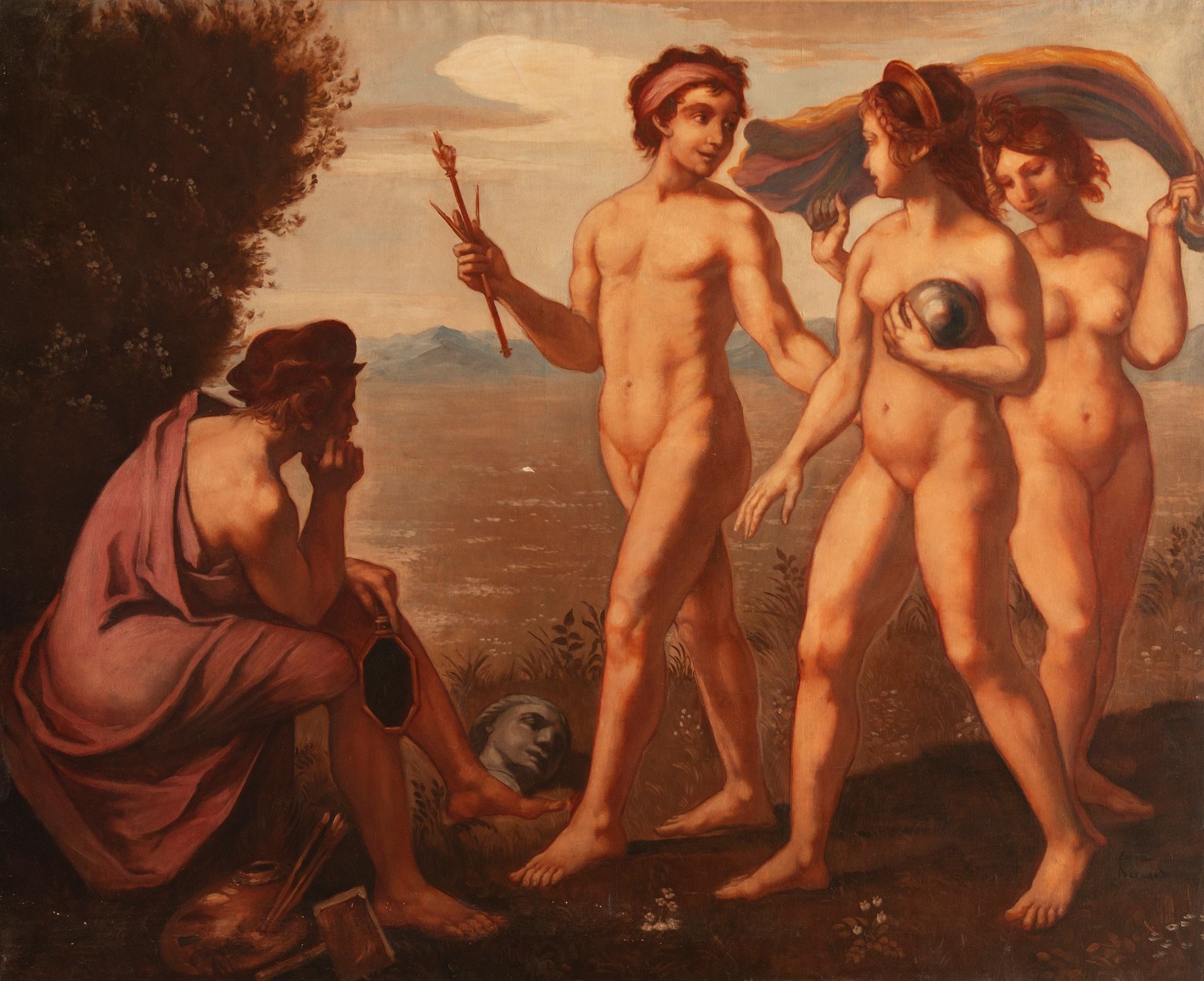 Null 埃米尔-贝尔纳(1868-1941)

巴黎的审判》（The Judgement of Paris

布面油画，无衬里（事故）。

157 x 192&hellip;