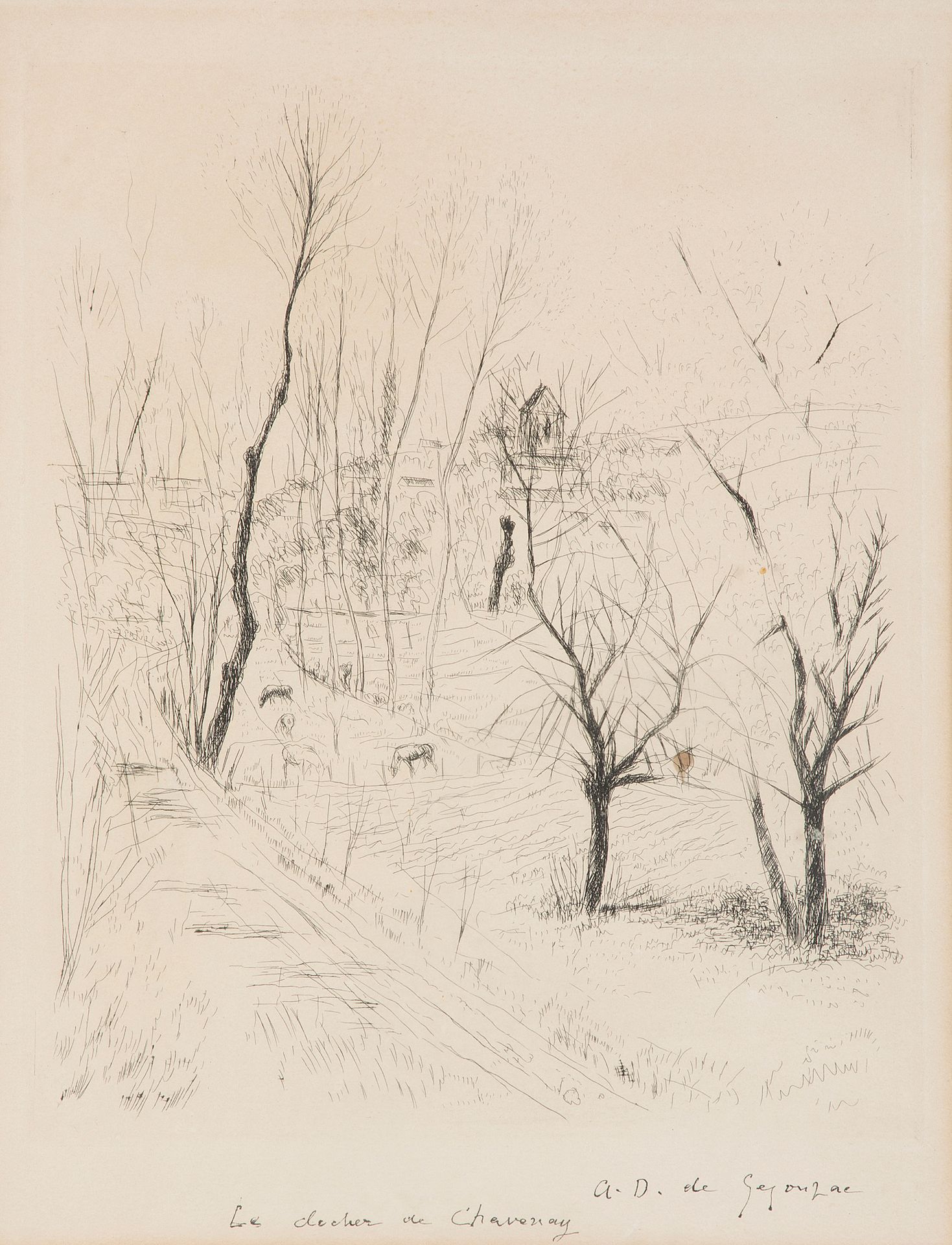 Null André DUNOYER DE SEGONZAC (1884-1974)

Il campanile di Cheverny

Litografia&hellip;