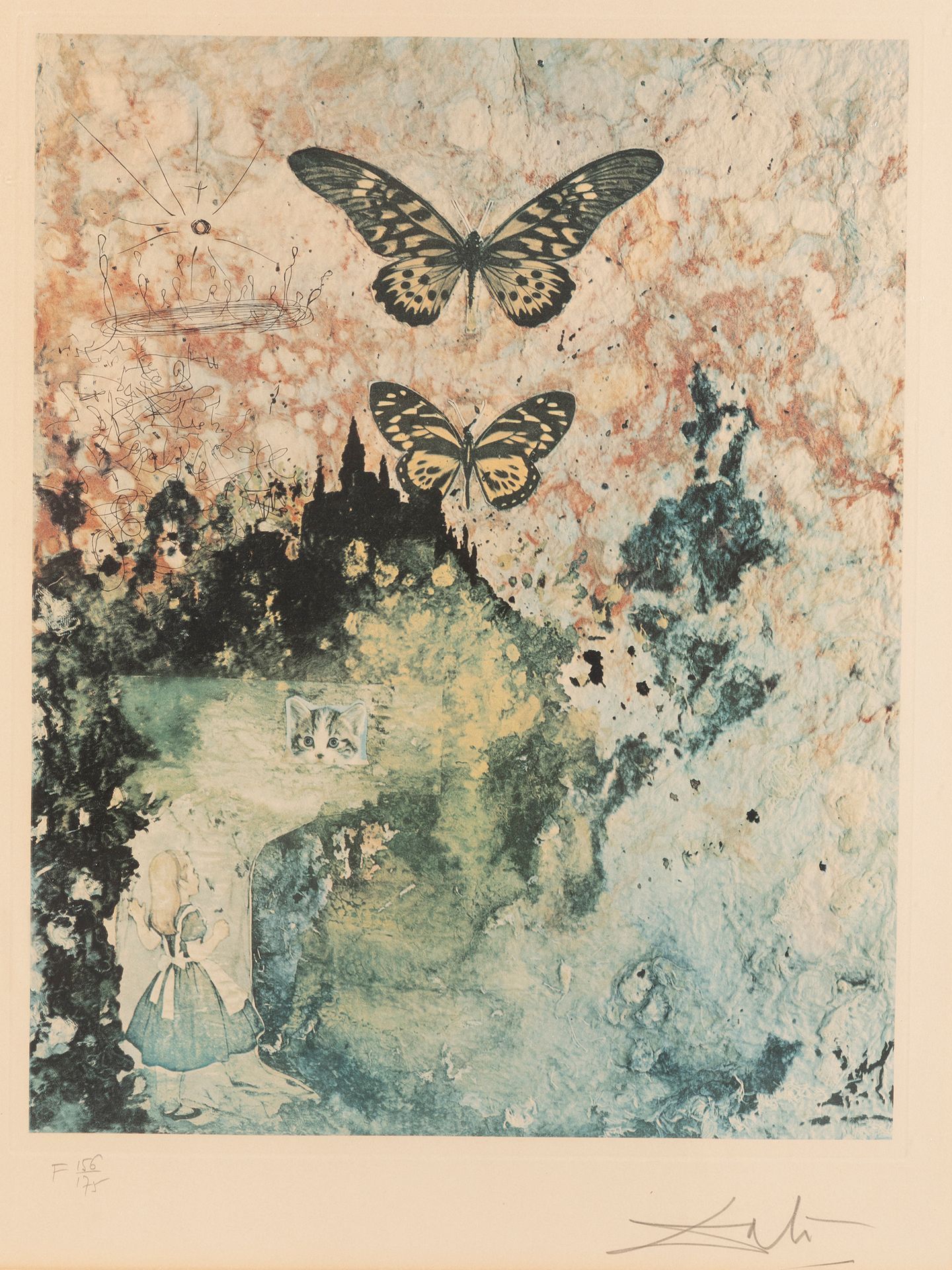 Null 萨尔瓦多-达利(1904-1989)

爱丽丝梦游仙境

石版画

右下方有签名，编号为156/175

61 x 46 cm 正在观看