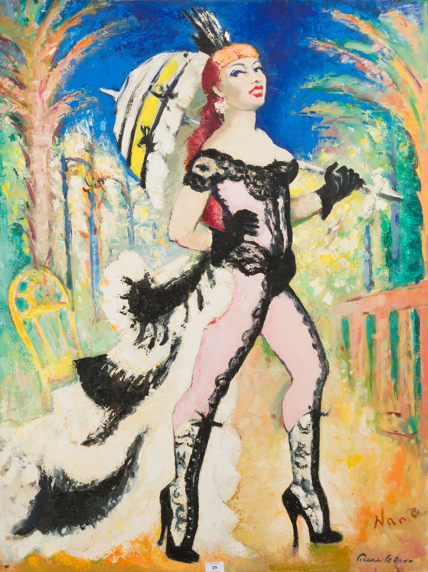 Null 查尔斯-皮卡特-勒杜(1881-1959)
娜娜
布面油画，右下角有签名，背面有标题，会签和标题。 
116 x 90 cm