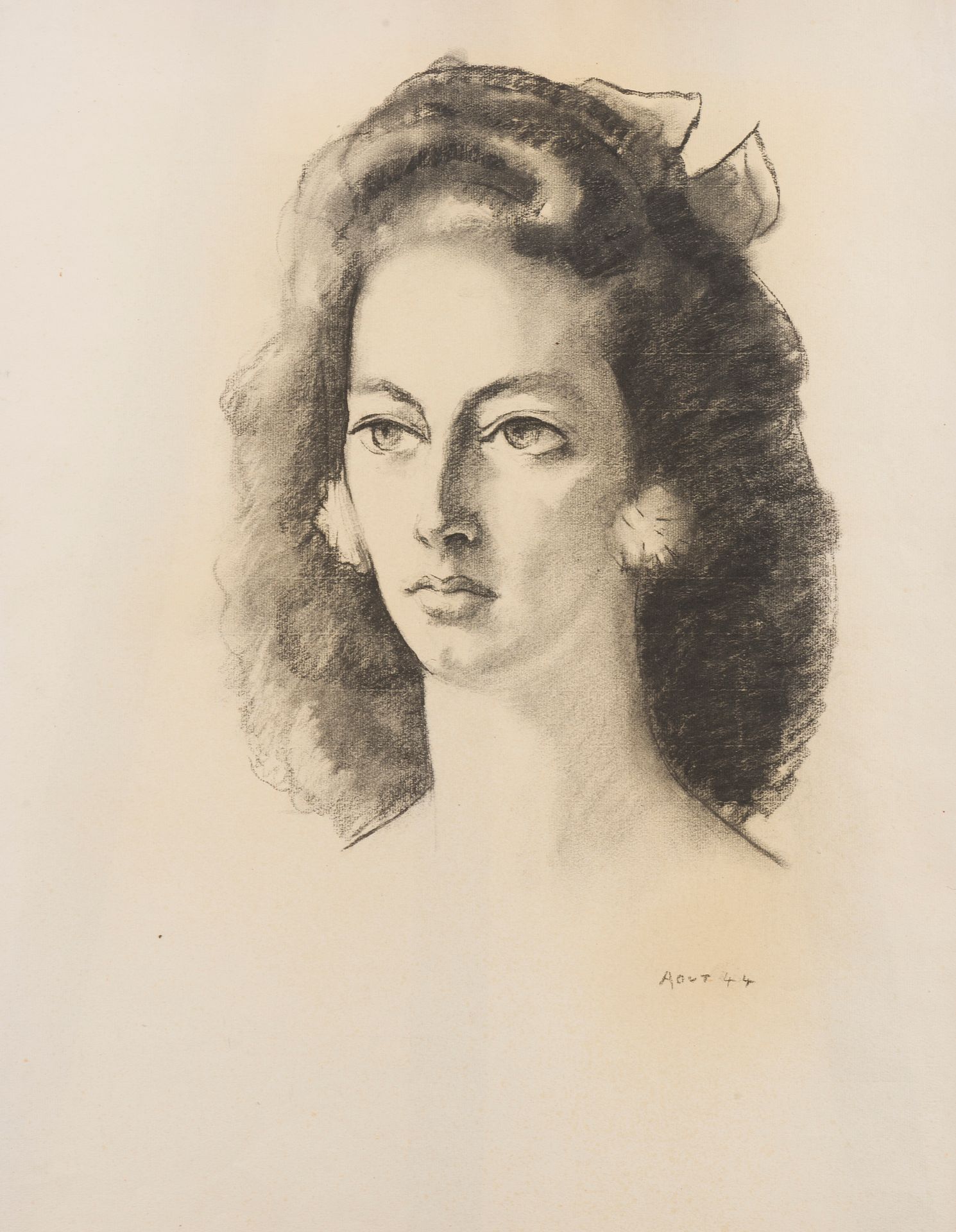 Null 查尔斯-皮卡特-勒杜(1881-1959)
皮库，8月44日
炭笔，右下角有日期
63 x 48 cm