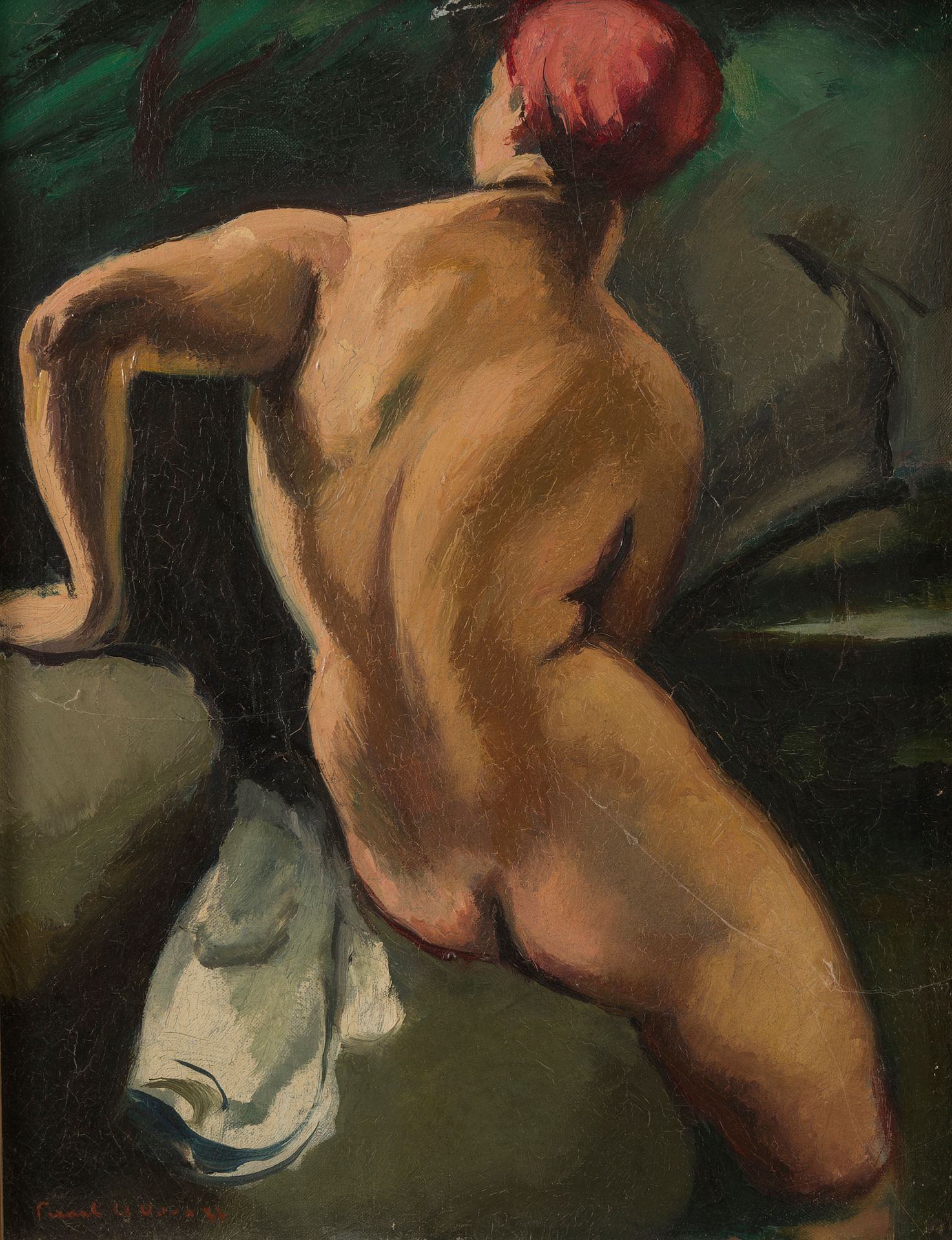 Null 查尔斯-皮卡特-勒杜(1881-1959)
裸露的背部
布面油画，左下角有签名（小缺口）
35 x 27 cm

注:
赠送于秋季沙龙-大皇宫