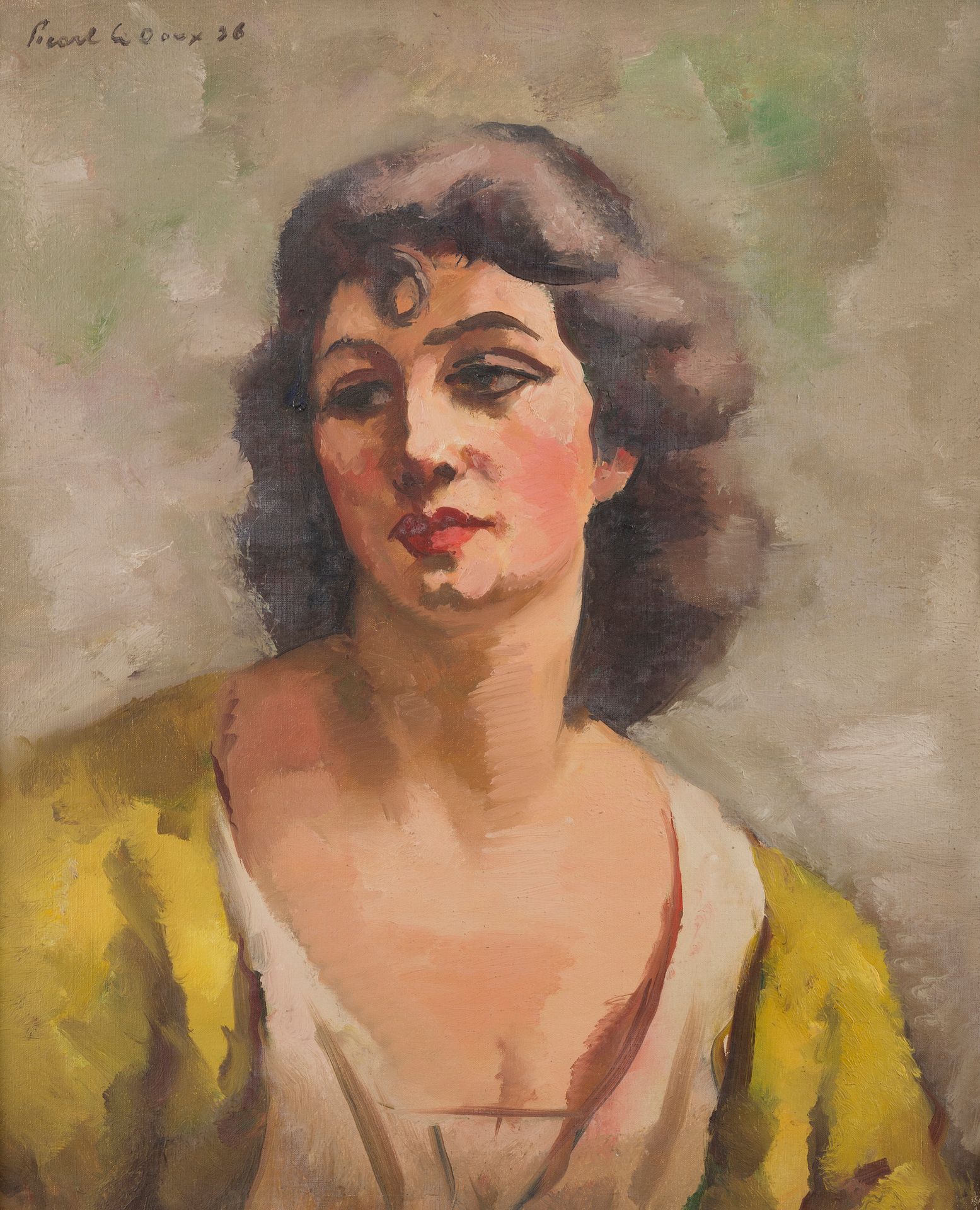 Null 夏尔-皮卡特-勒杜(1881-1959)
Marcelle PICART LE DOUX, 1936年
布面油画
左上角有签名和日期。背面有签名
65&hellip;