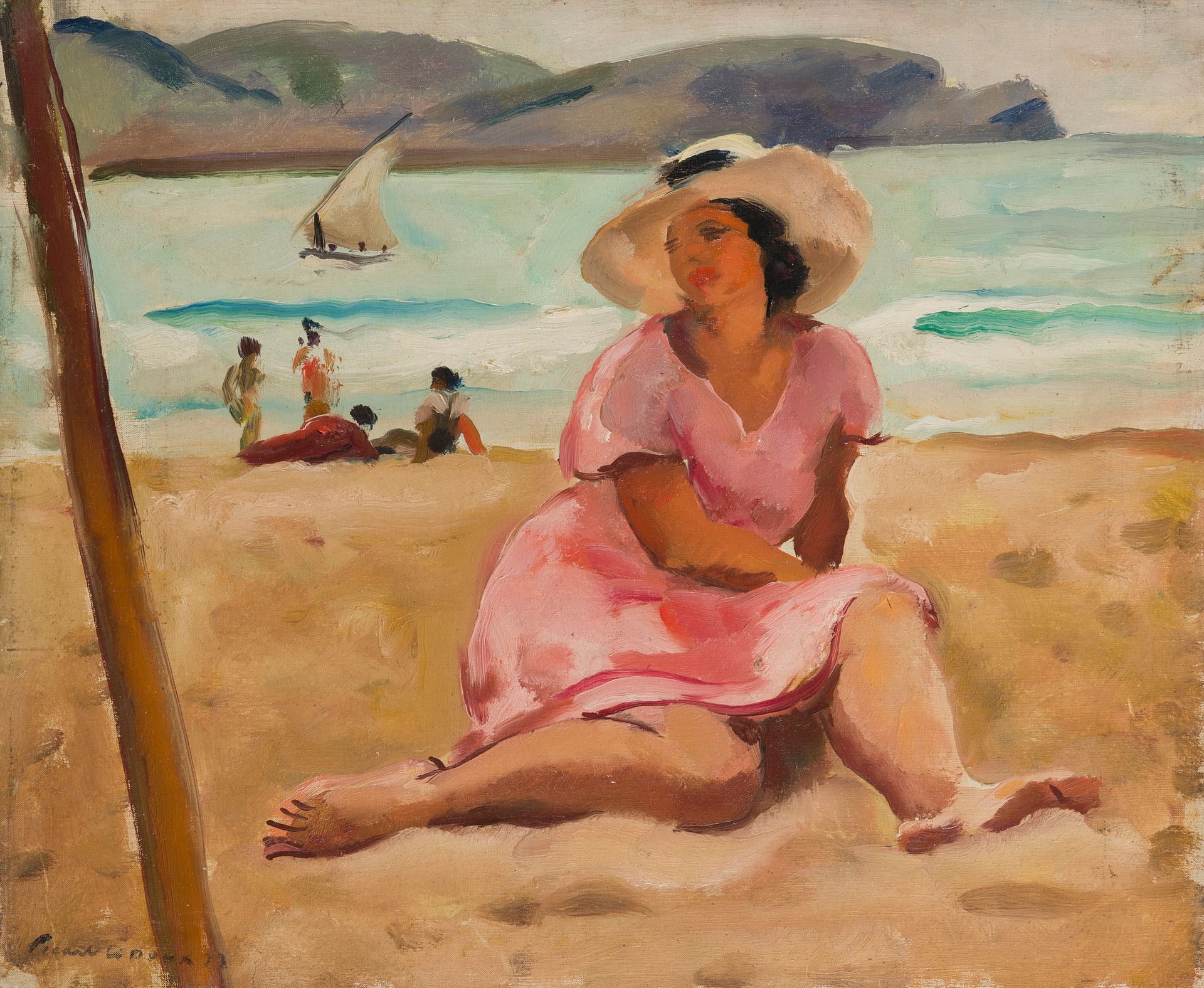 Null 查尔斯-皮卡特-勒杜(1881-1959)
皮卡特-勒-杜克斯夫人，西班牙，1932年
布面油画，左下方有签名和日期
38 x 46 厘米