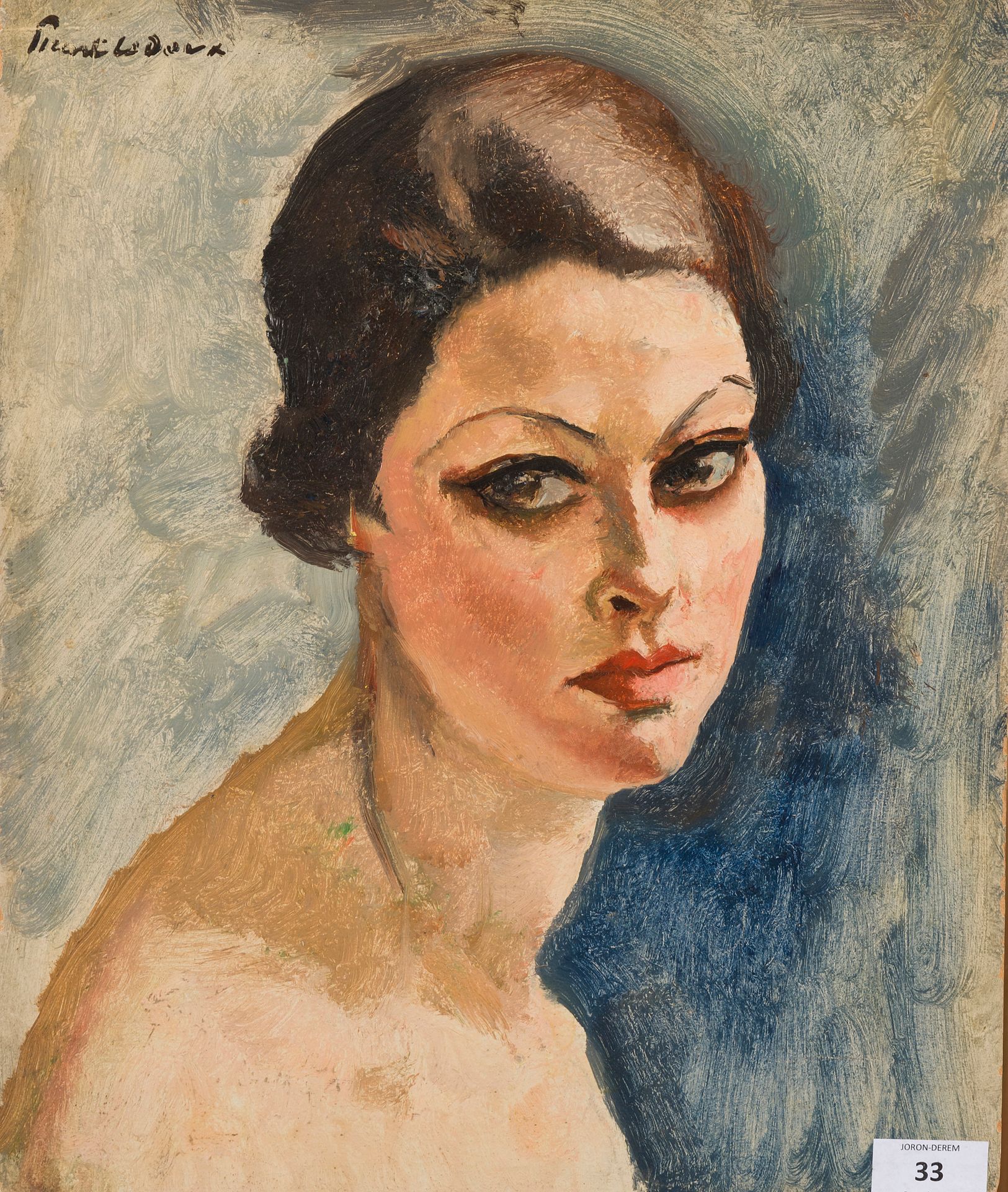 Null 查尔斯-皮卡特-勒杜 (1881-1959)
尼娜，1946年
木板油画，左上角有签名
41 x 33 cm