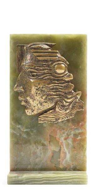 Georges OUDOT (1928-2004) Visage de profil
Sculpture en bronze fixée sur une pla&hellip;