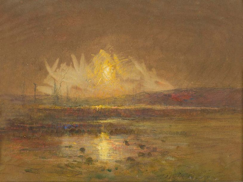 François Auguste RAVIER (1814-1895) Paysage au soleil.
Aquarelle, gouache et tra&hellip;