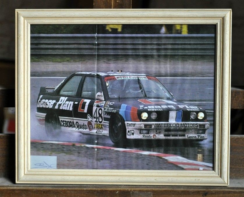 Null BMW M3 Lease Plan, 1er. Au 24h du Spa 1987, Signé VDP. Poster encadré. 25x3&hellip;