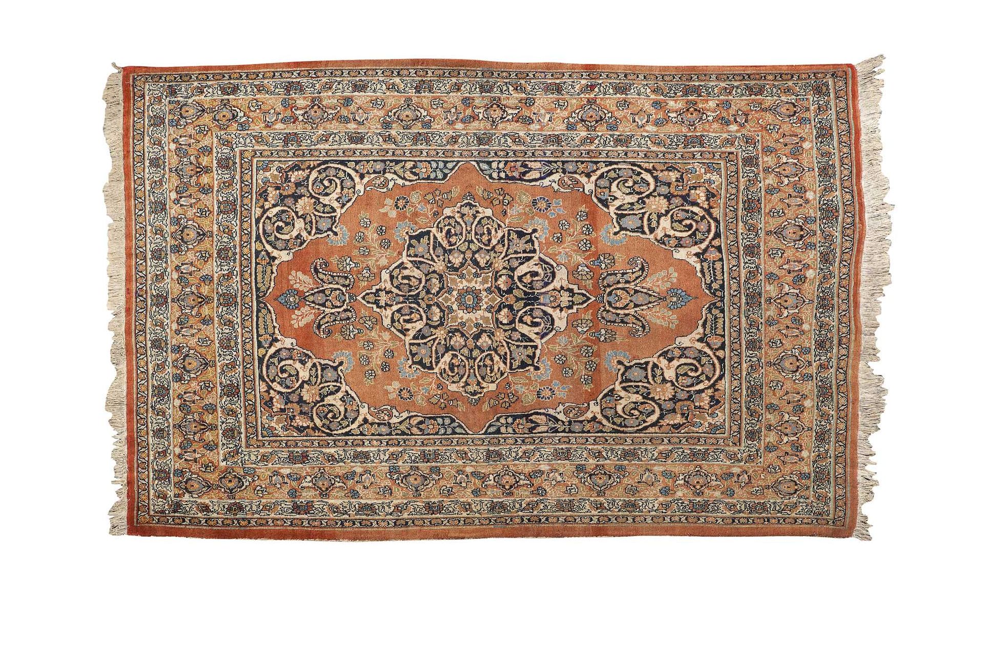 Null Tapis TABRIZ tissé dans le célèbre atelier du Maître tisserand DJAFFER, (Pe&hellip;