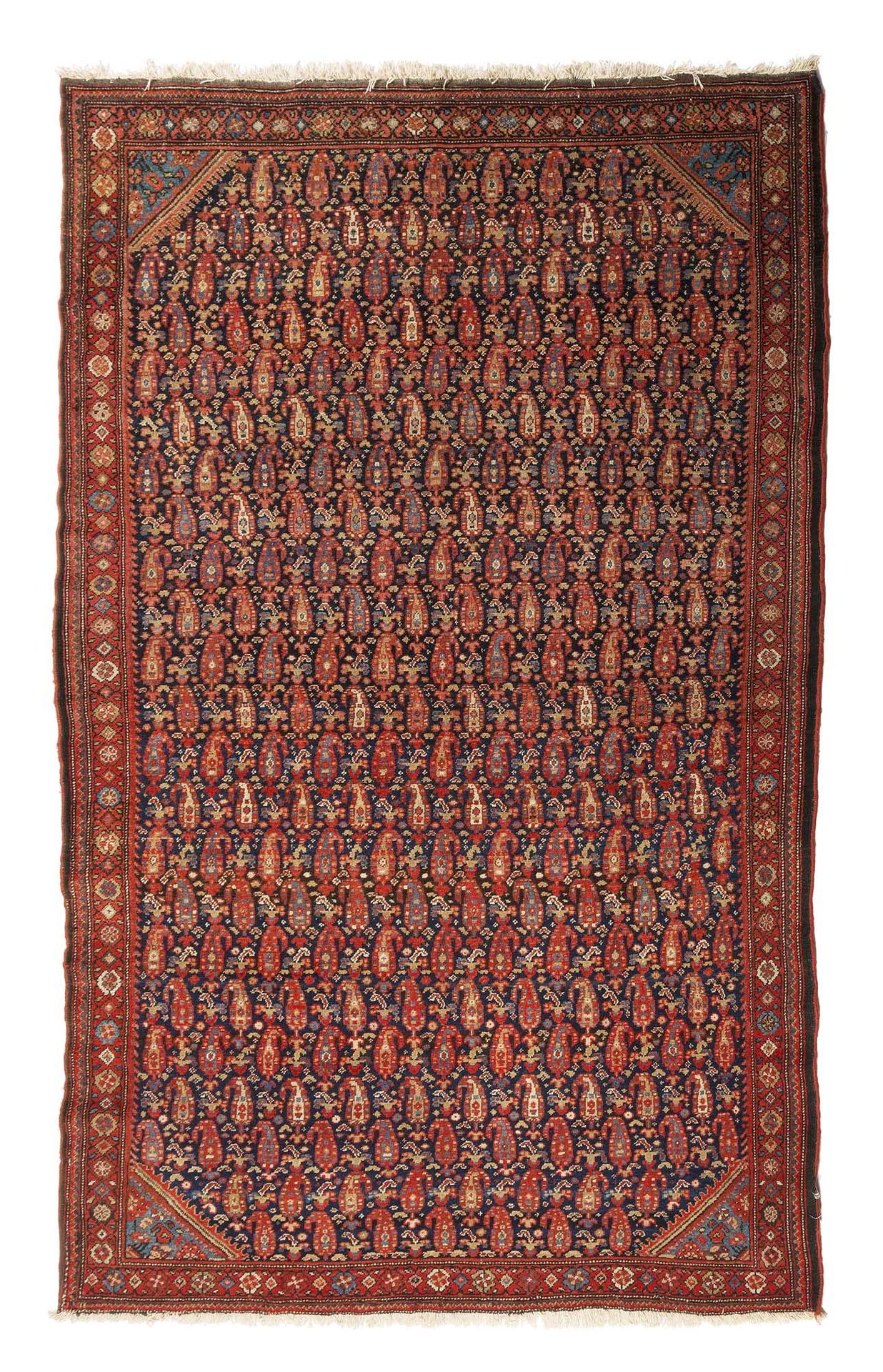 Null MELAYER地毯（波斯），19世纪末

尺寸：195 x 120厘米

技术特点 : 羊毛丝绒，棉质基础。

数以百计的五颜六色的波提斯被小花包围着&hellip;