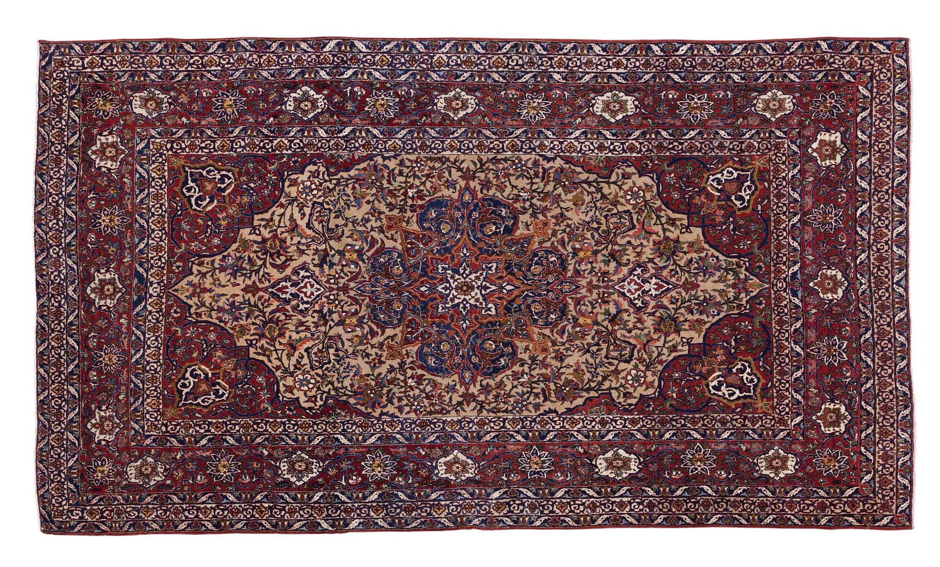 Null ISPAHAN-Teppich (Persien), Anfang des 20.

Jahrhunderts. Maße: 240 x 151cm
&hellip;