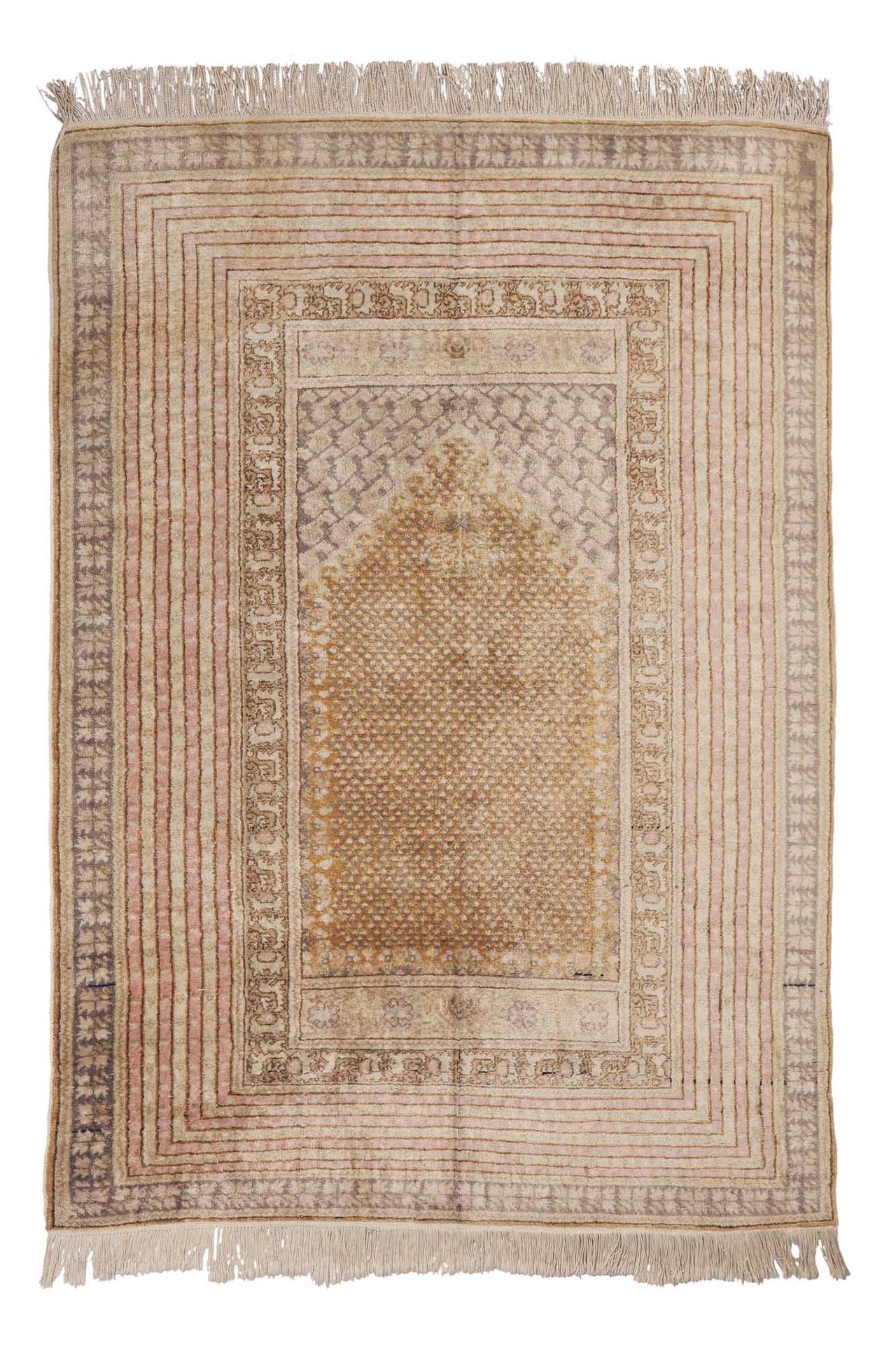 Null KAYCERI-Teppich aus Seide (Kleinasien), 2. Drittel des 20.

Maße: 168 x 120&hellip;
