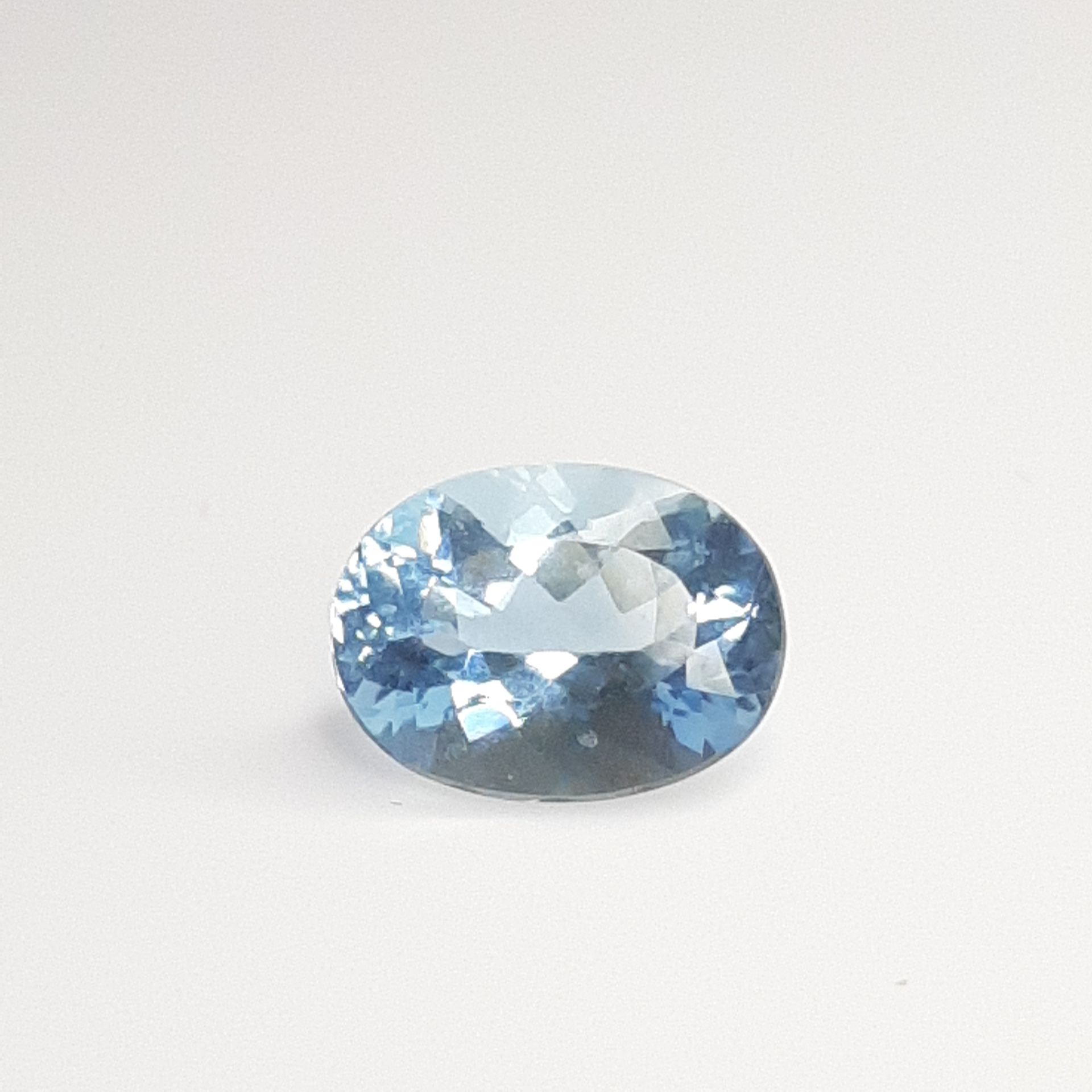 Aigue-marine - BRESIL - 3.45 cts 天然海雕 - 产自巴西 - 圣玛丽亚蓝 - 椭圆形 - 无可挑剔 - 重量3.45克拉 - 尺&hellip;