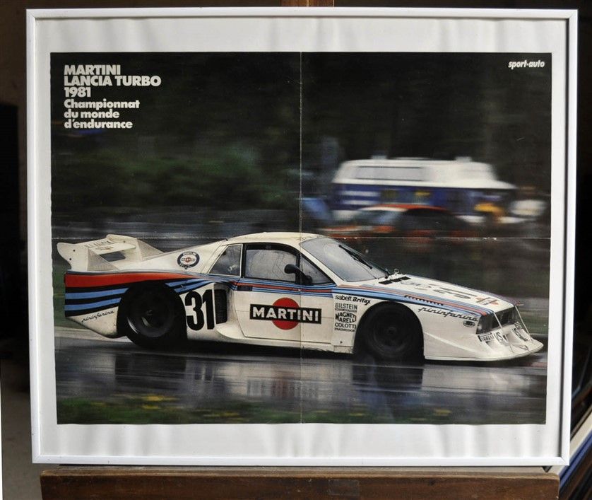 Null Proto Lancia LC1 Martini 1981, Patrese.带框海报。40x50厘米