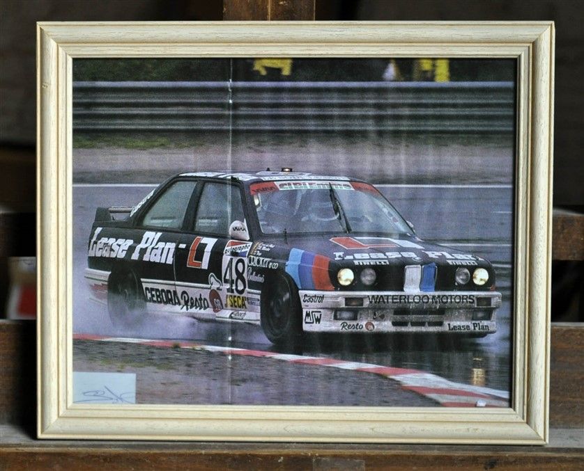 Null BMW M3 Lease Plan, 1st. At 24h of Spa 1987, Signed VDP. Framed poster. 25x3&hellip;