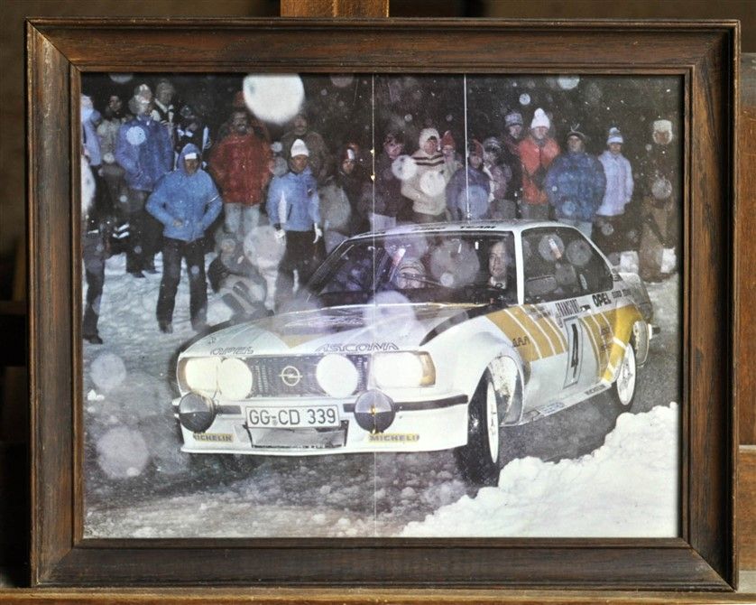 Null Opel Ascona 400 MC N° 4, A. Kullang. Framed poster. 25x30cm