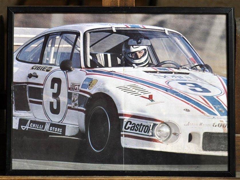 Null Porsche 935 Nr. 3, Achilli Motors. Gerahmtes Poster 30x40cm