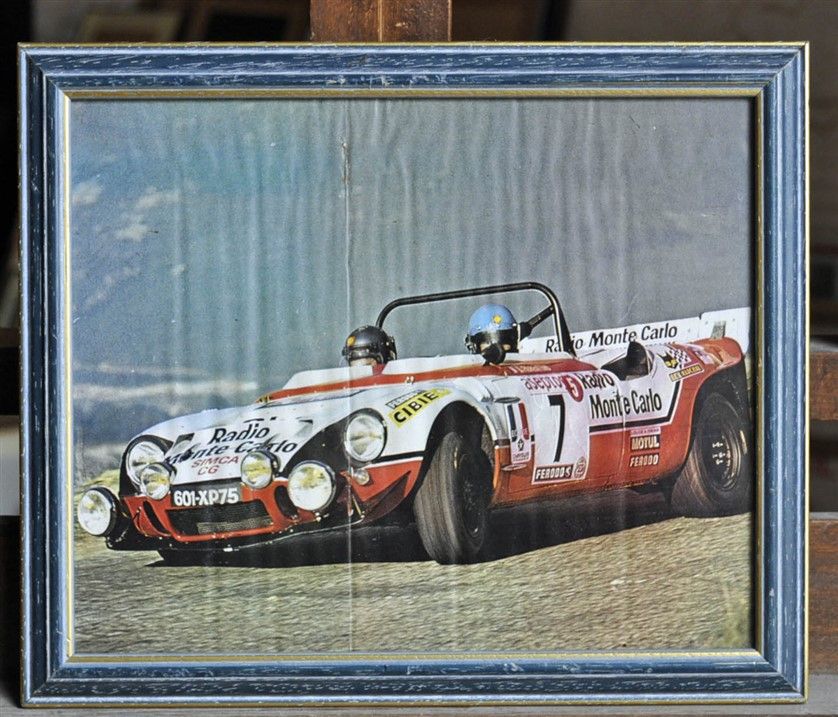 Null Simca CG Radio Monte Carlo N° 7, B. Florentino. Framed poster. 25x30cm