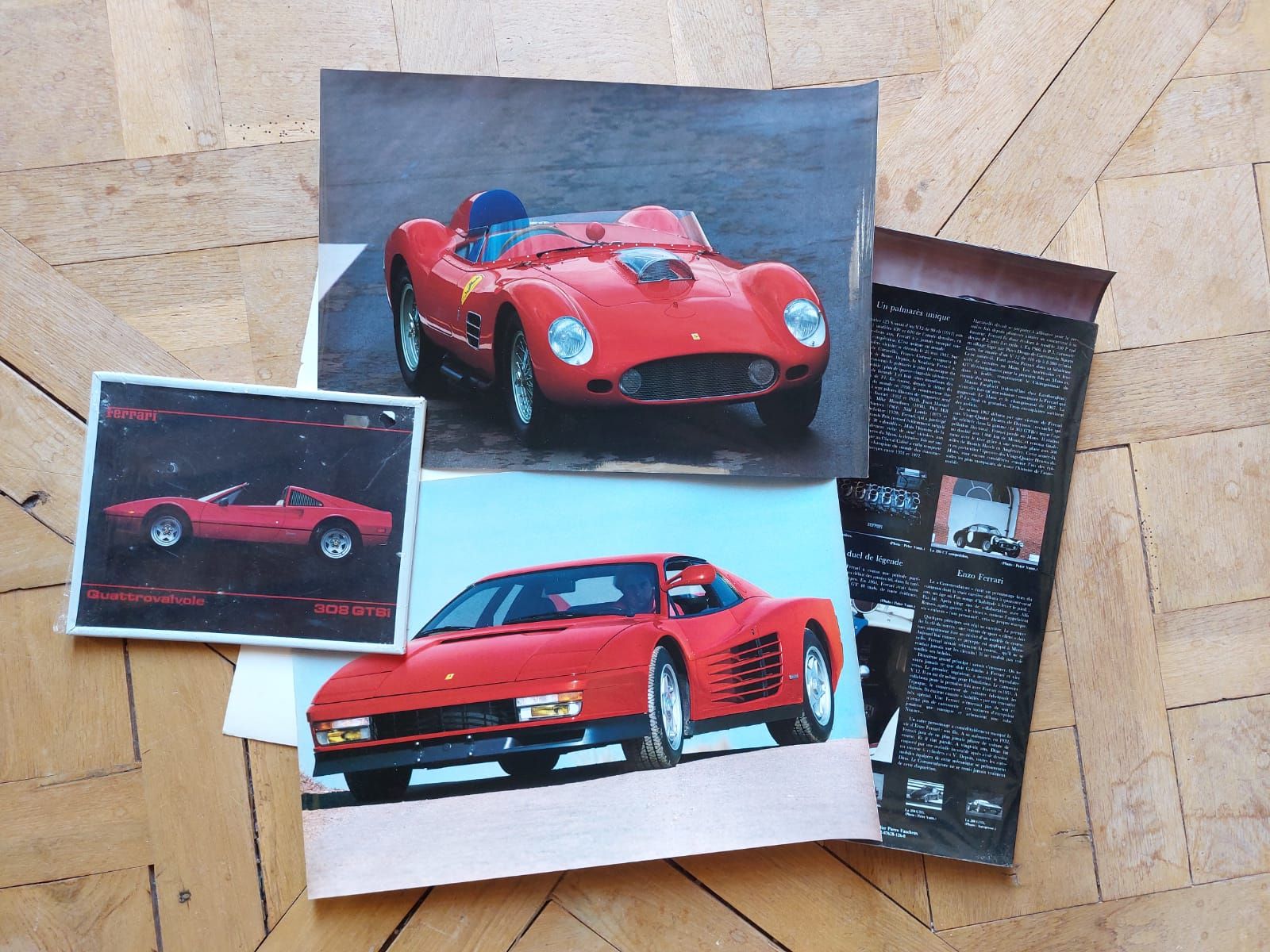 Null Ferrari-Katalog 6 Fotos + 1 Foto Ferrari 308
