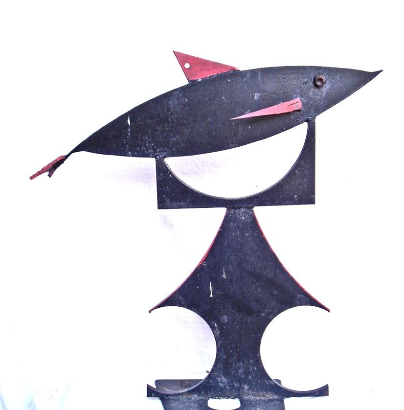 Null Jean Joseph Sixte de MARLIAVE - TOULOUSE (1918-1999) 飞鱼。高度：98厘米 长度：103厘米