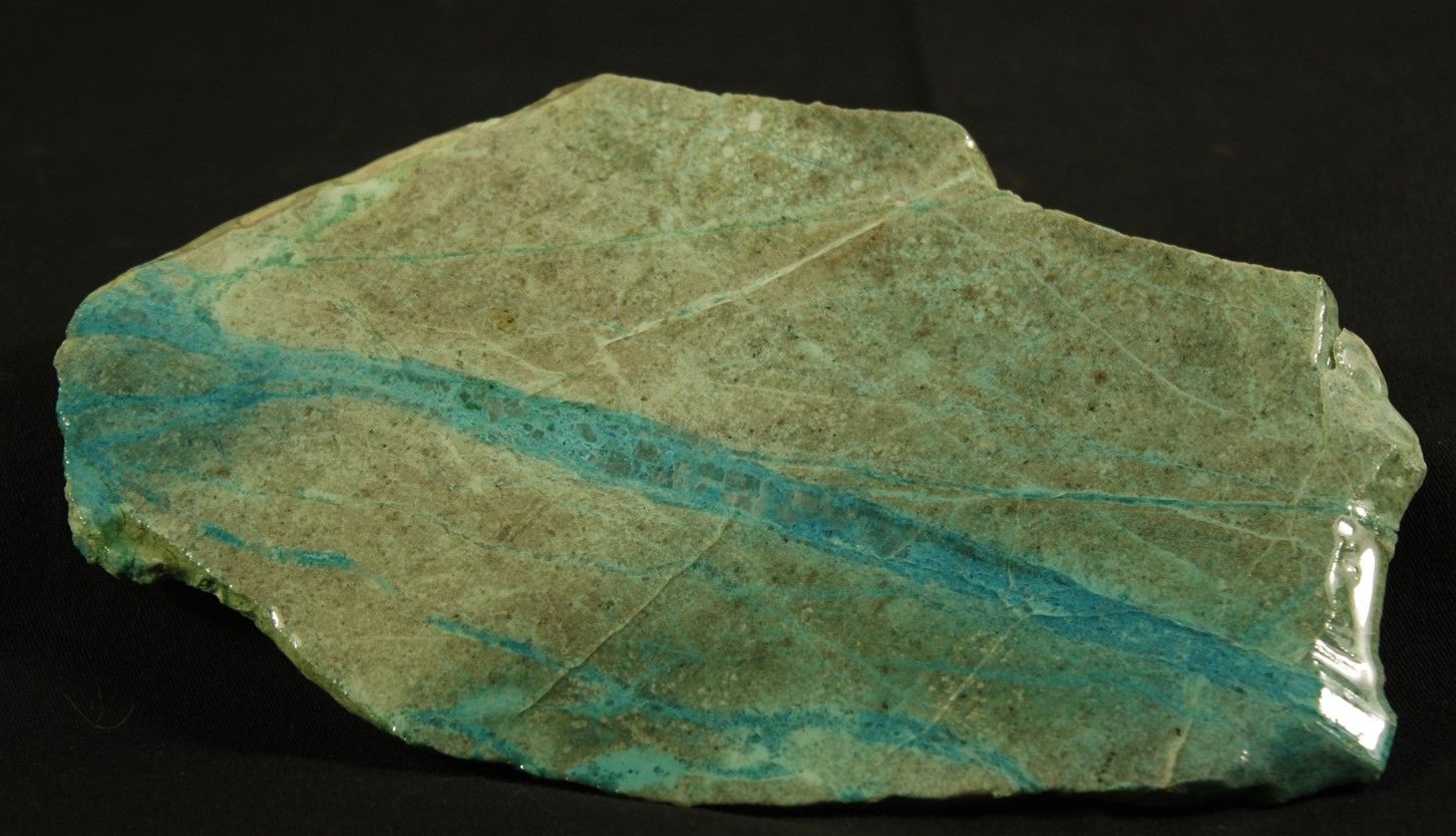 Plaque polie de Malachite et chrysocole provenant d’Arizona, Etats unis 17,7cm X&hellip;