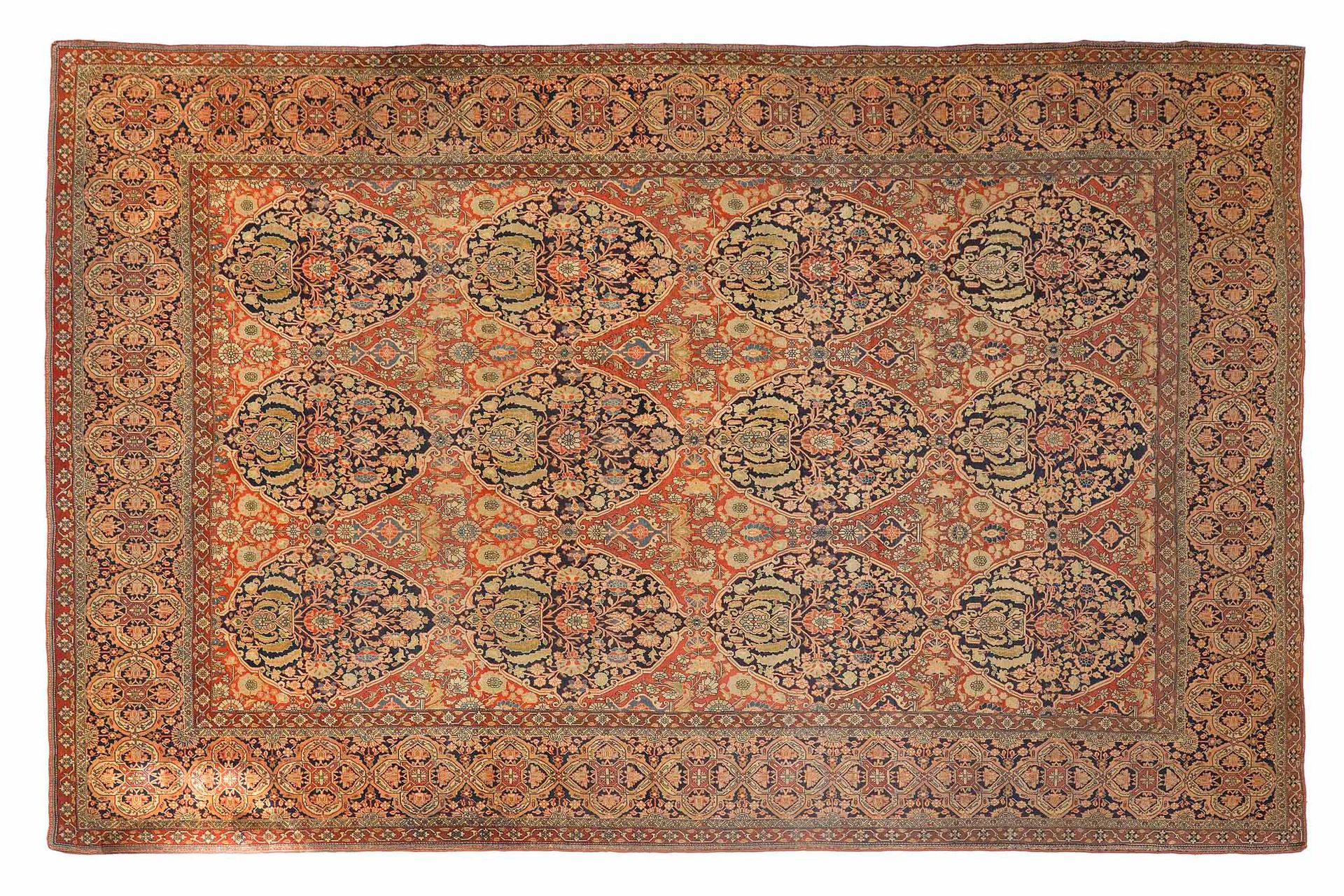 Null KACHAN地毯，在纺织大师MORTACHEM（波斯）的车间里编织，19世纪末

尺寸：309 x 229厘米。

技术特点 : 羊毛丝绒，棉质基础。&hellip;