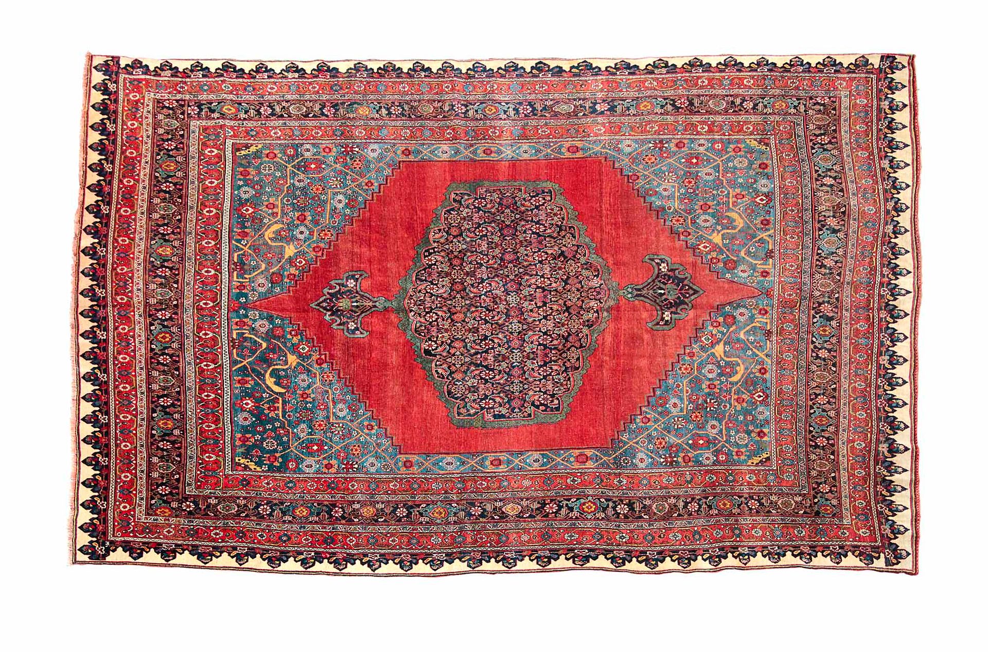 Null 重要和原始的BIDJAR地毯（波斯），约1870/80年，用羊毛经线编织，证明其古老。

尺寸：440 x 283厘米。

技术特点 : 羊毛基础上的&hellip;