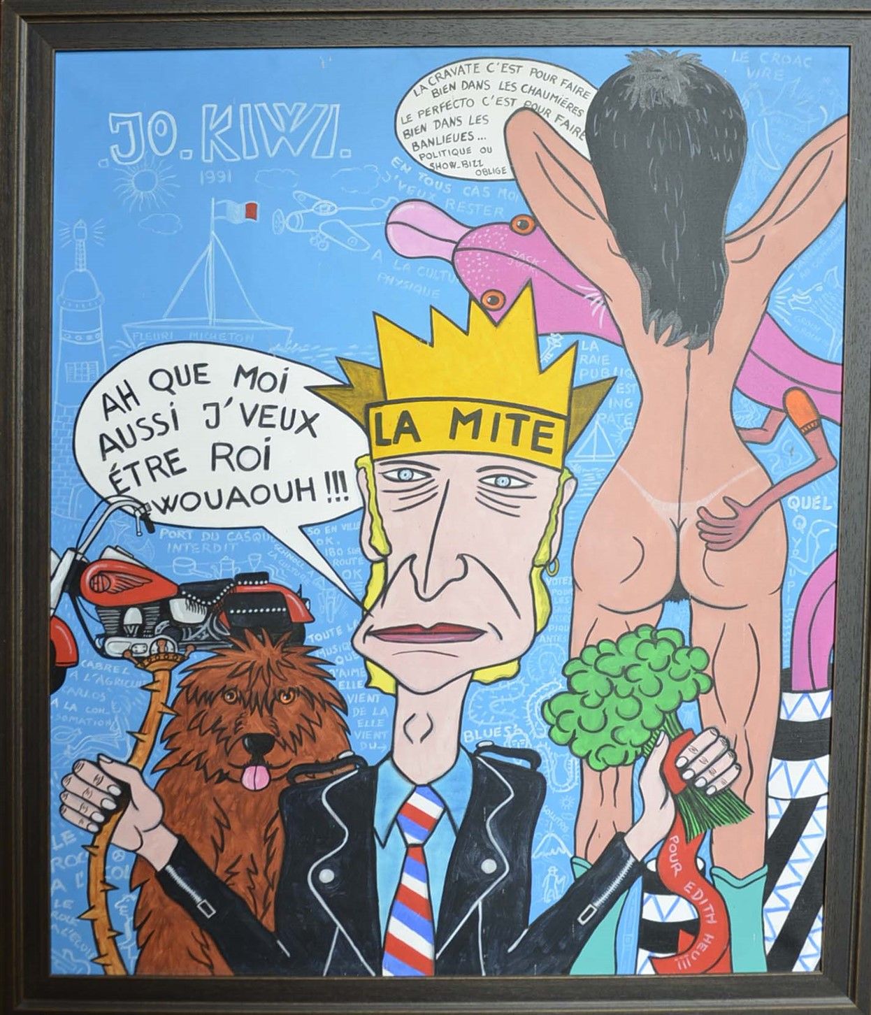 Null The KIWI (Philippe MAGNARD) The Moth, the Johnny Mitterrand years. Oil on c&hellip;