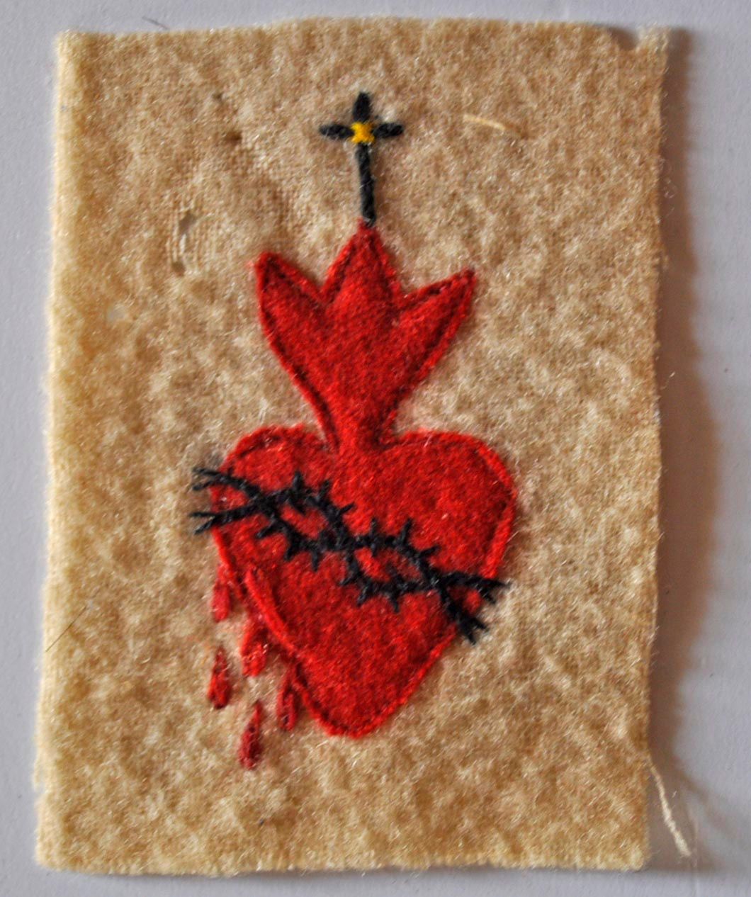 Null Sacré cœur en tissu, symbole des combattants de l'armée royale et catholiqu&hellip;