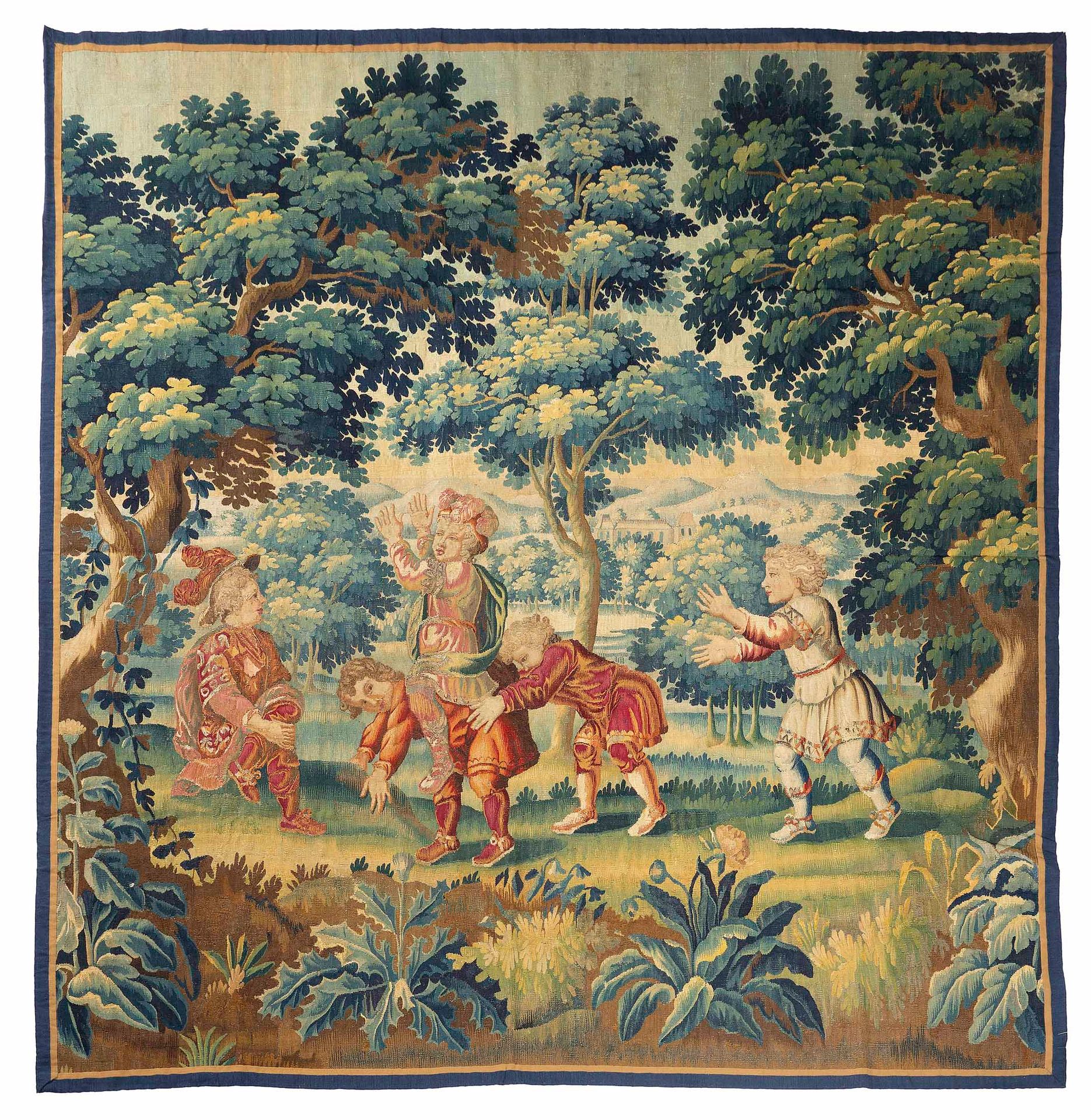 Null 奥布松挂毯，来自17世纪末和18世纪初

技术特点 : 羊毛和丝绸

尺寸：高：250厘米；宽：230厘米

这幅挂毯向我们展示了路易十四的儿童游戏，&hellip;