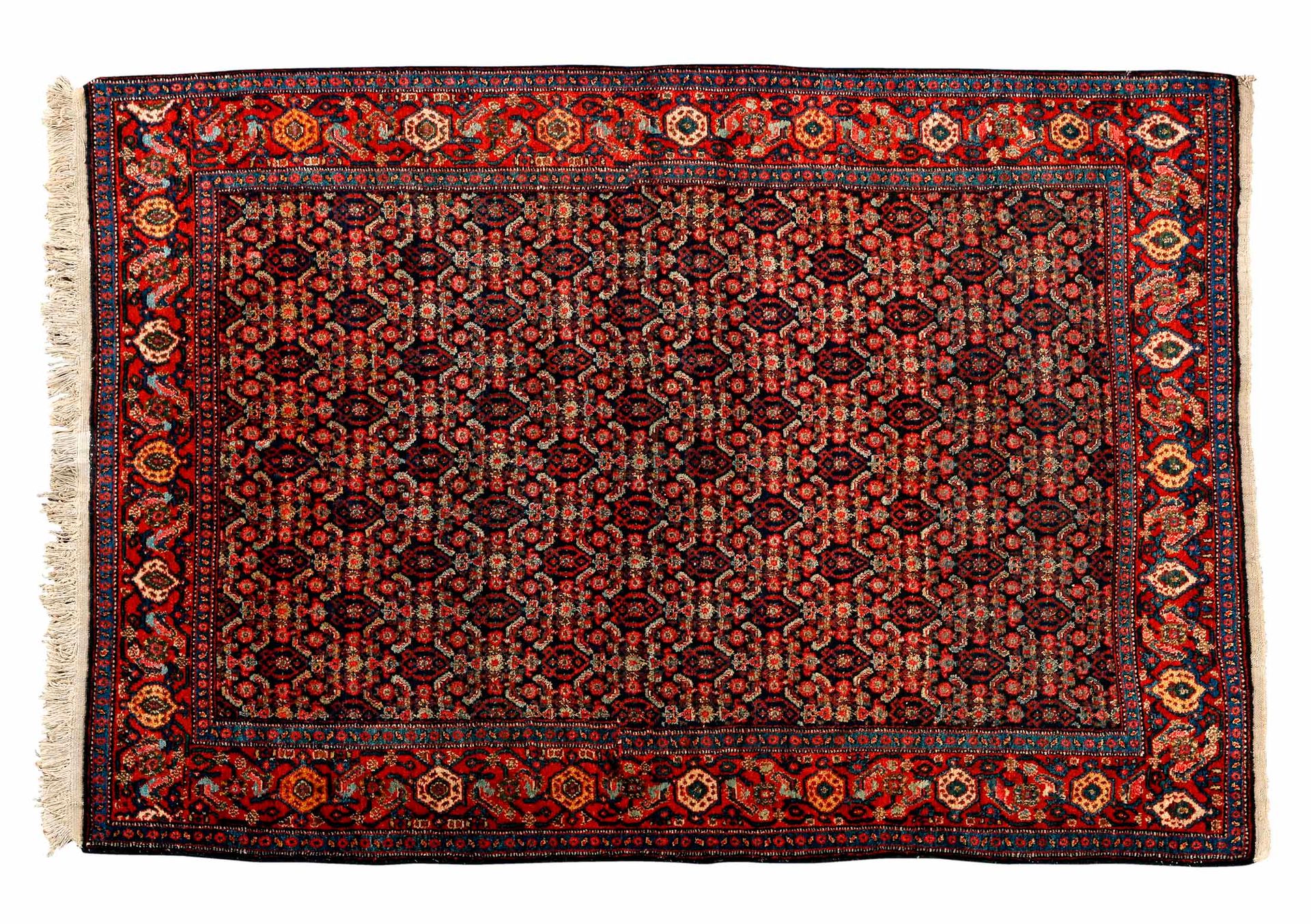 Tapis SENNEH (Iran), milieu du 20e siècle 
Dimensions : 183 x 143cm. 
Caractéris&hellip;