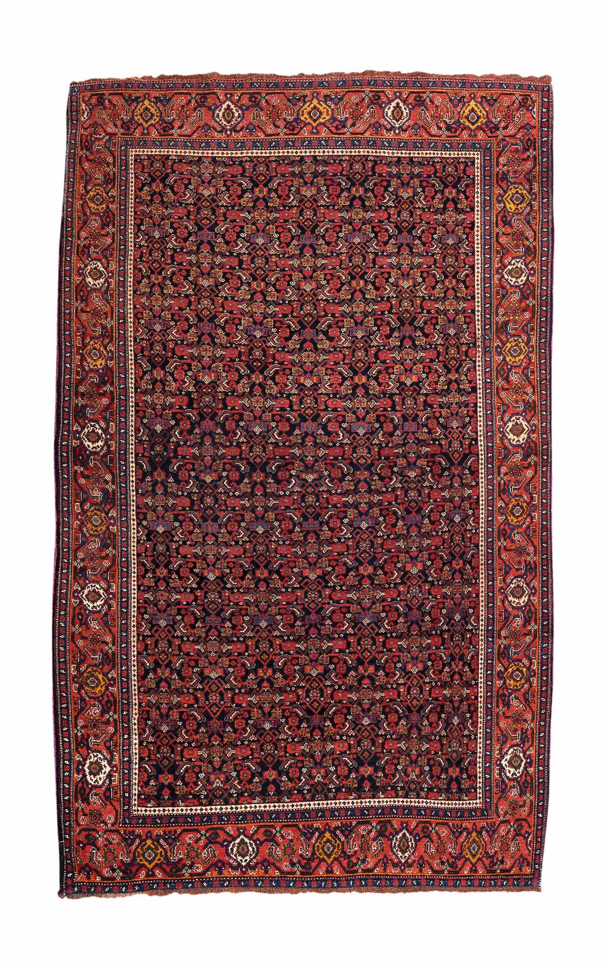 Fin tapis SENNEH sur chaine et trames en soie (Perse), fin du 19e siècle 
Dimens&hellip;