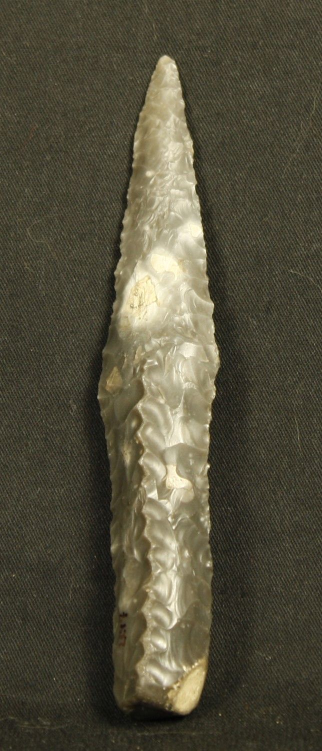 Null Daga neolítica danesa de sílex. L :12,4cm