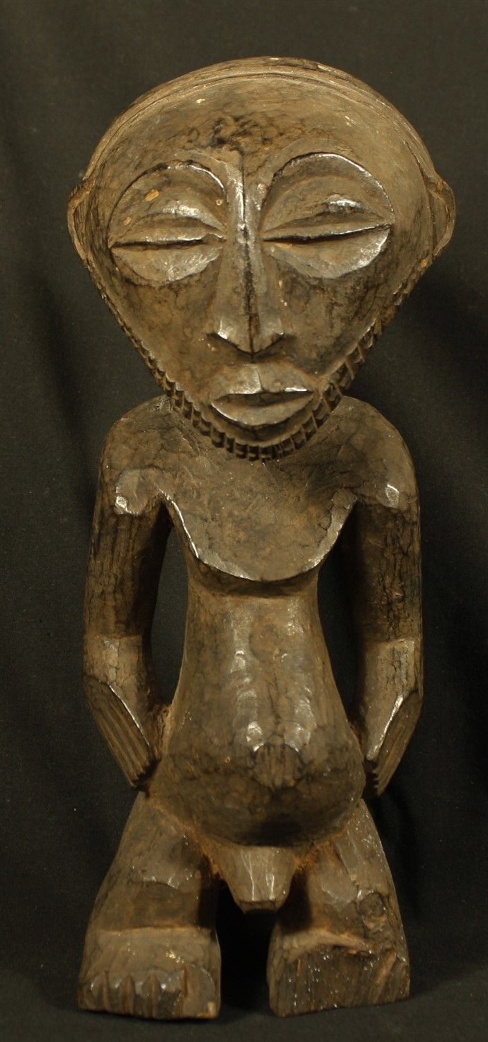 Null Wooden statuette, Luba, Republic of Congo, H :28,5cm (Before 1960)