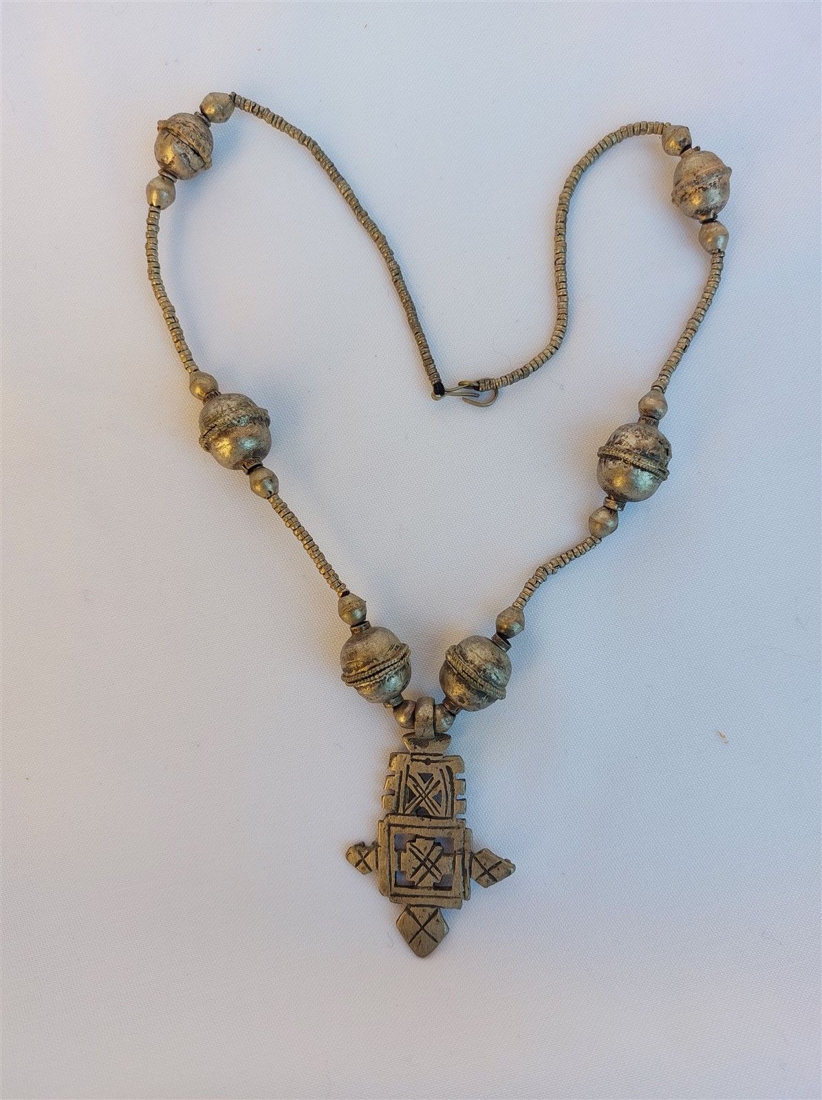 Null 1 Tuareg silver necklace with Southern cross motif