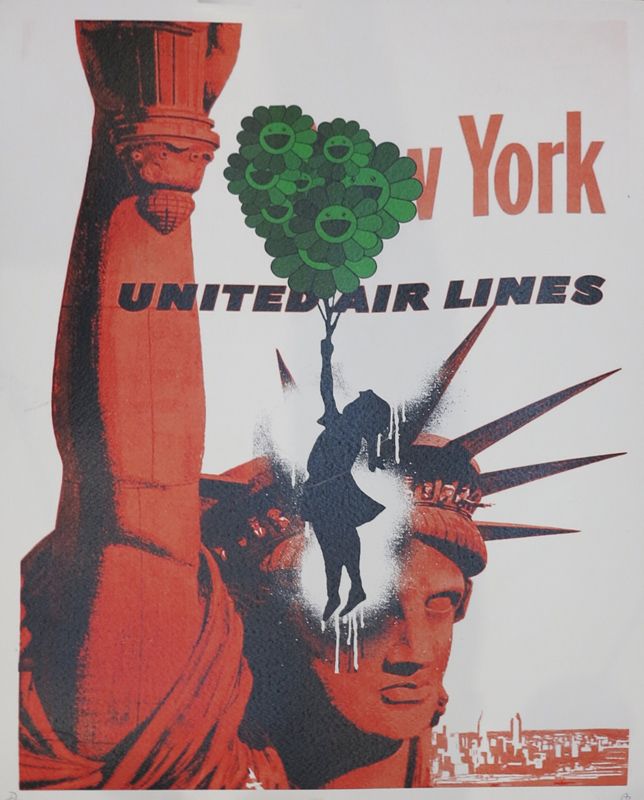 Death NYC United Airlines 
Lithographie imprimée sur papier épais 
Datée et sign&hellip;
