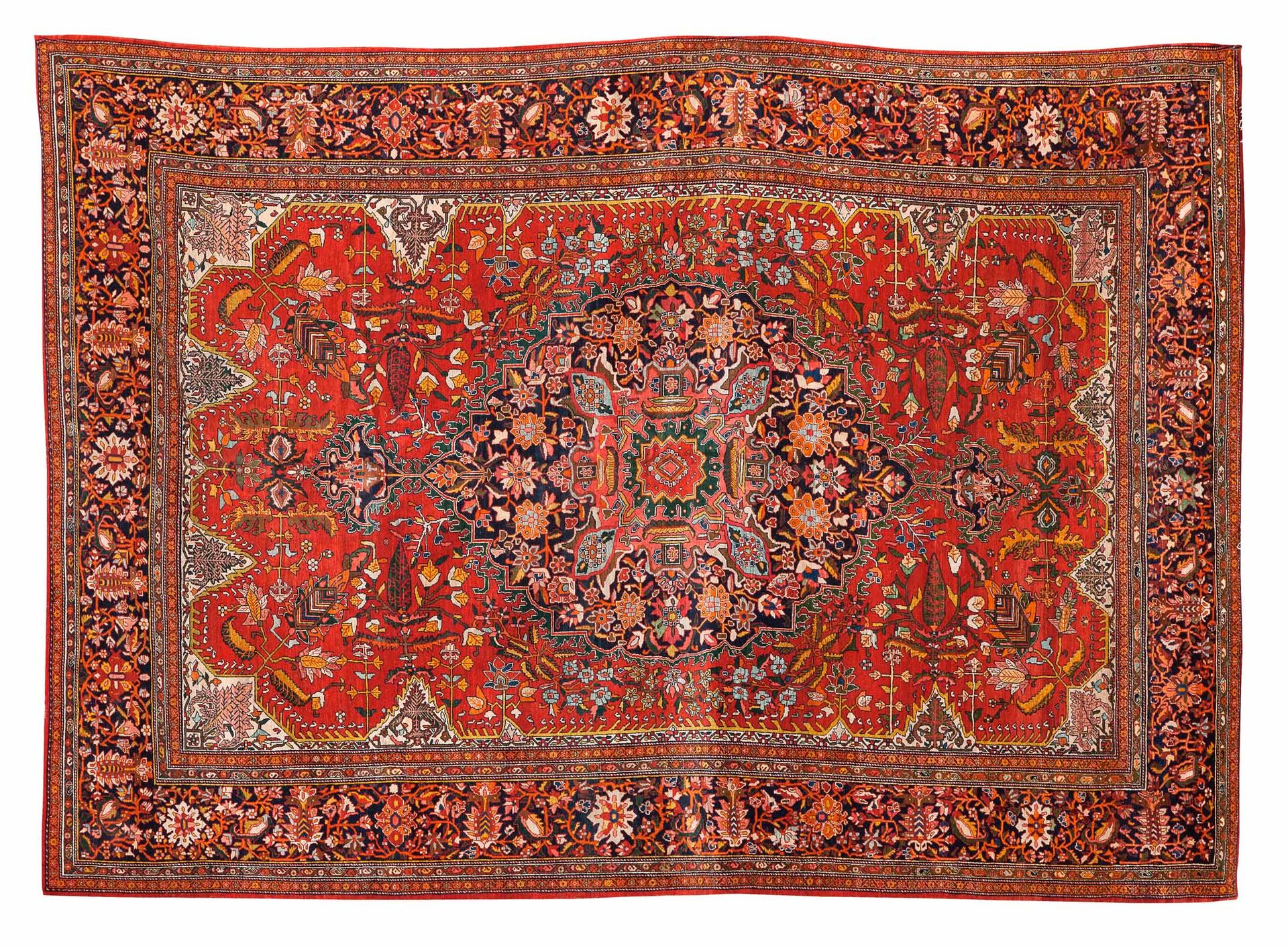 Null Fin et important tapis SAROUK (Perse), fin du 19ème siècle
Dimensions : 390&hellip;