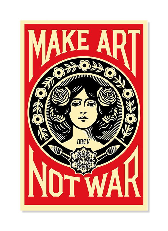 Shepard FAIREY (né en 1970) MAKE ART NOT WAR,2021
Impression lithographique sur &hellip;