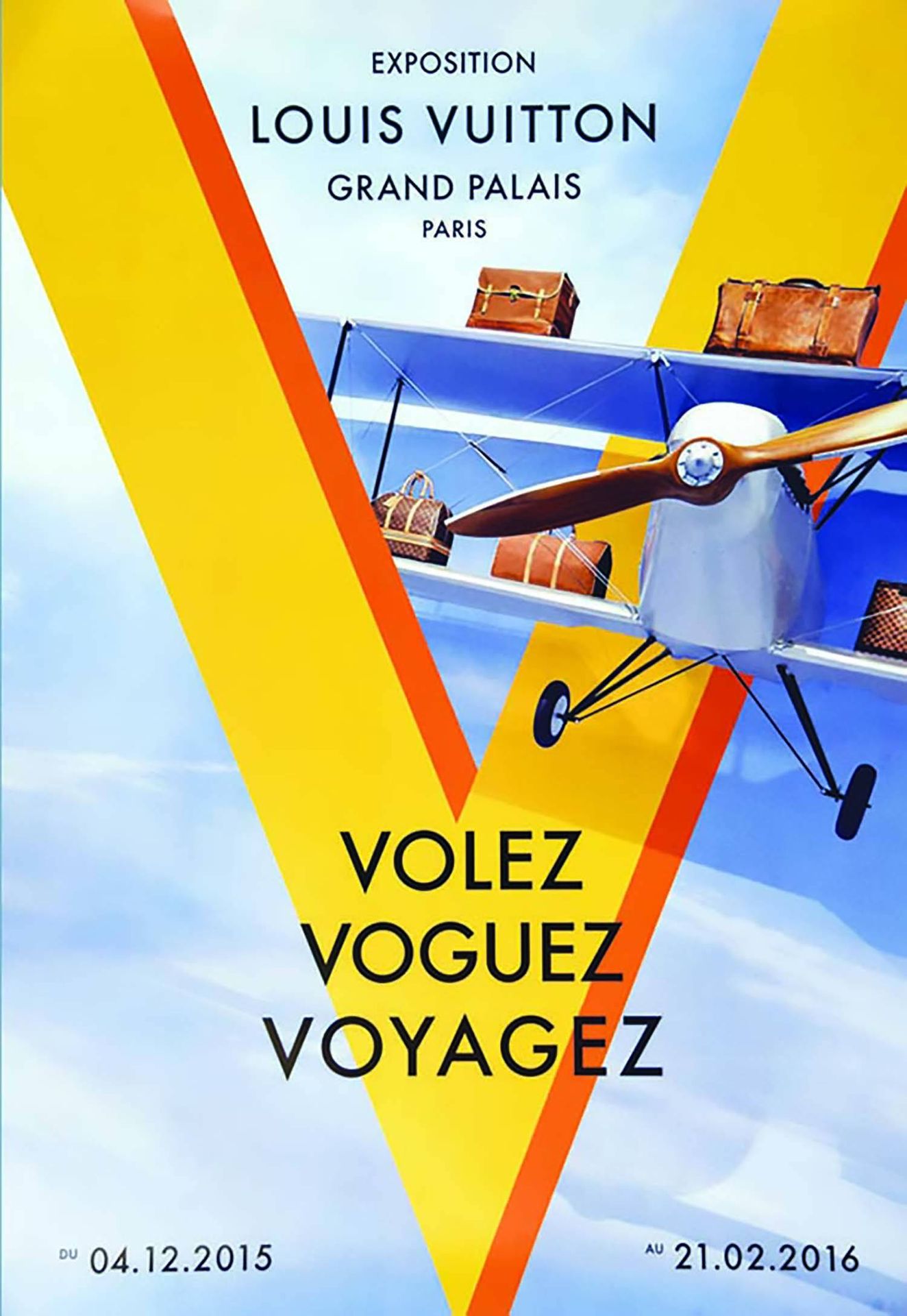 Poster LOUIS VUITTON expo Volez Voguez Voyagez model A…
