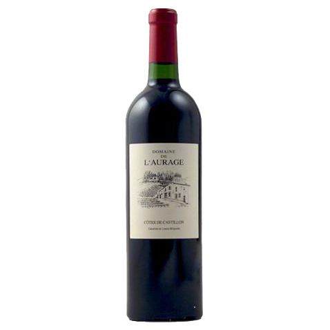 Null 12 botellas de Burdeos Côtes de Castillon Domaine de l'Aurage 2017 (rojo)