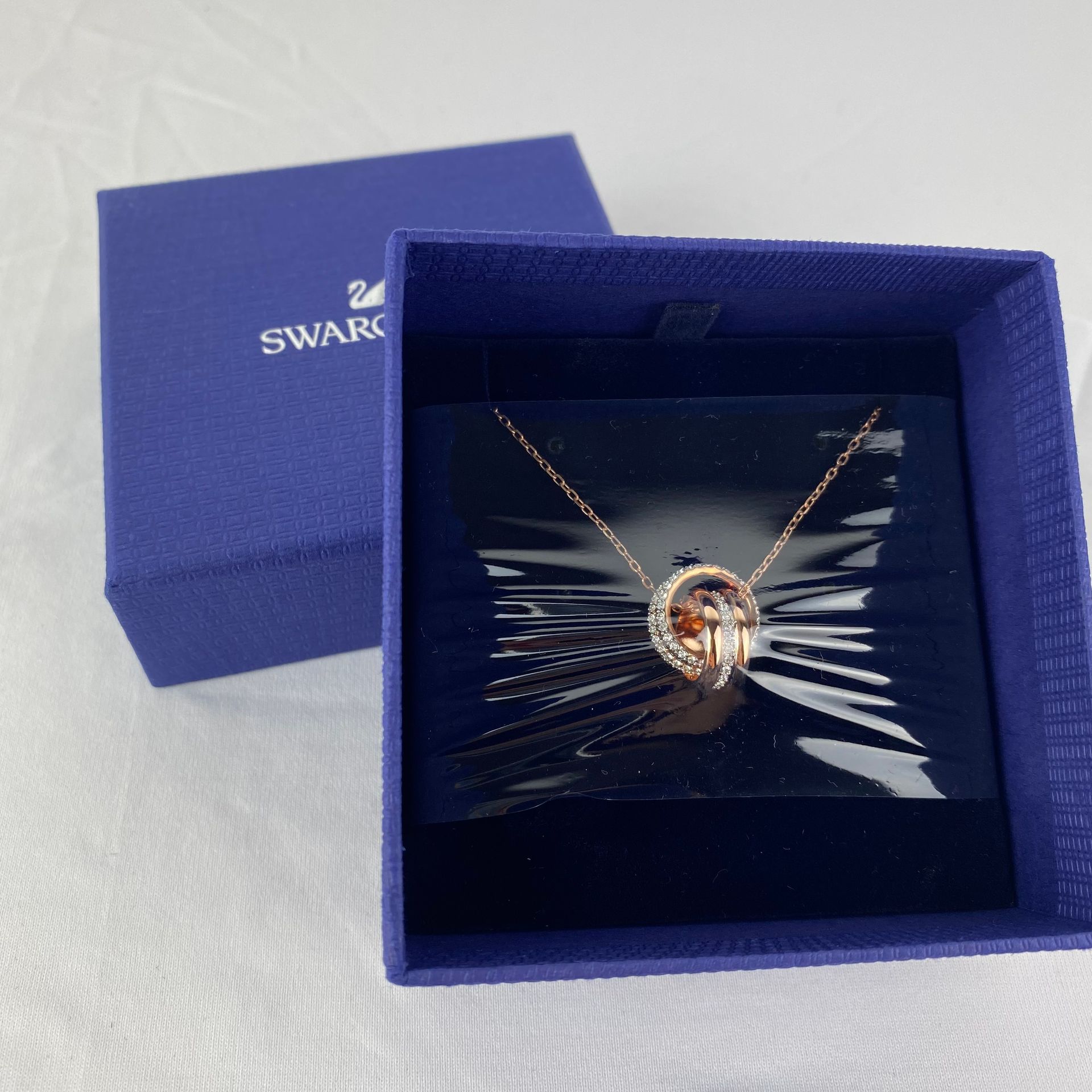 SWAROVSKI A SWAROVSKI necklace with Further metal pendant rose gold and rhinesto&hellip;
