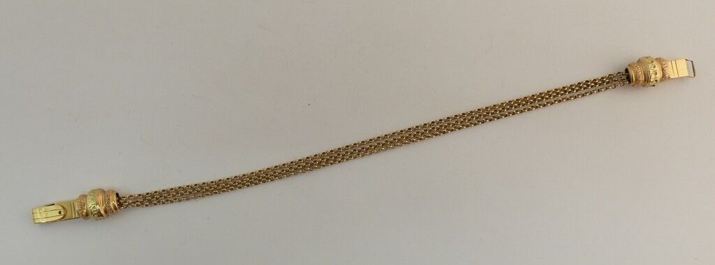 Null Bracciale in oro giallo/rosa. Peso: 7,3 g.