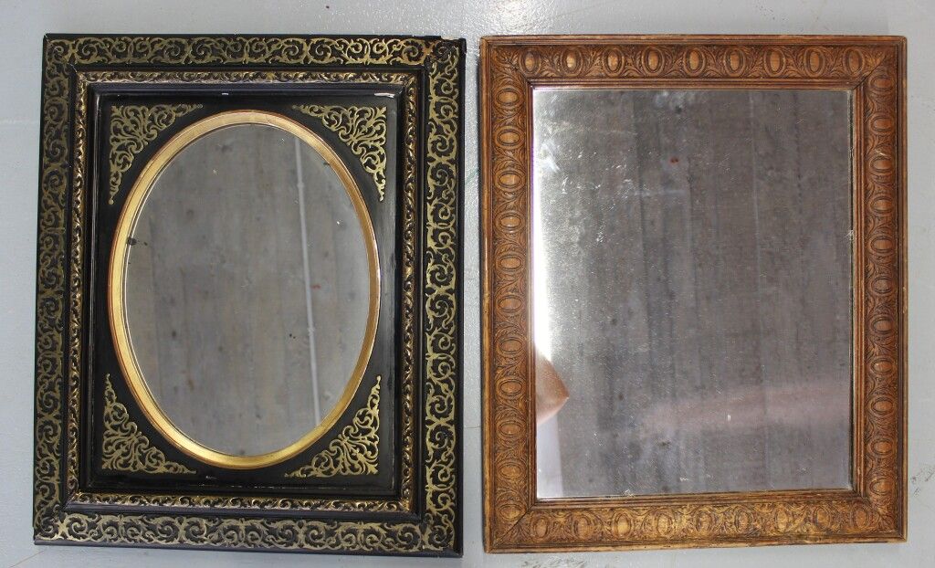 Null Giebelspiegel im Renaissance-Stil. H: 58 cm. Schließen Sie sich 2 anderen a&hellip;
