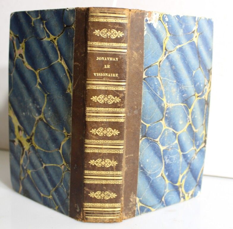 Null Saintine（X.-B.）。乔纳森的愿景、哲学和道德故事。巴黎，Baudouin Frères，1825年；12开本，271+303页，半棕色小牛&hellip;