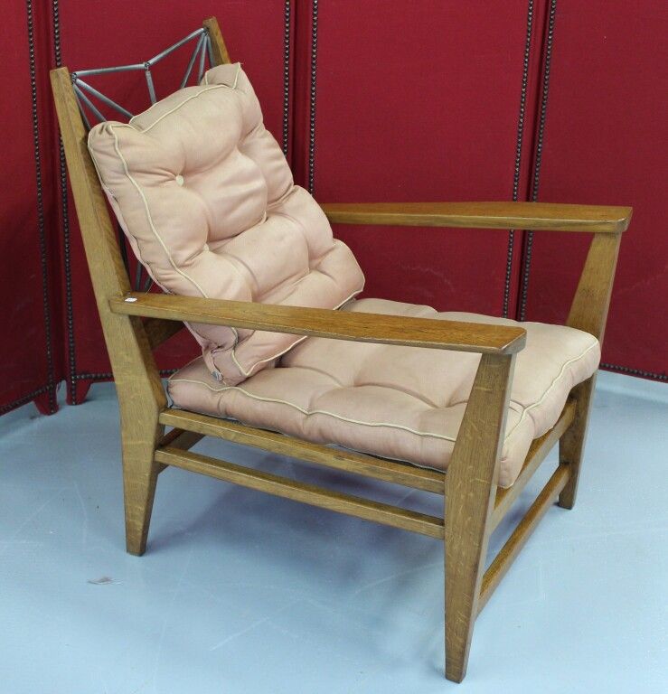 Null Marcel GASCOIN. Oak armchair.