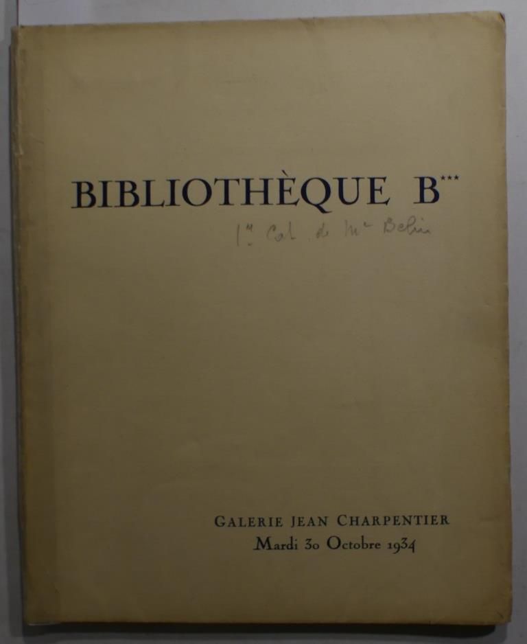 Null [CATALOGUE DE VENTE] - GIRAUD-BADIN. Bibliothèque de Mme Belin. Paris, Gira&hellip;
