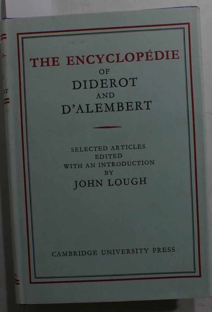 Null LOUGH (John). The encyclopédie of Diderot and d'Alembert. Cambridge, Univer&hellip;
