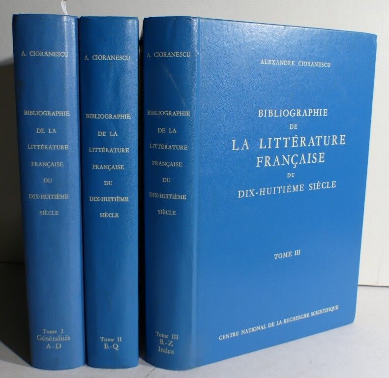 Null CIORANESCU (Alexandre). Bibliographie de littérature française du dix-huiti&hellip;