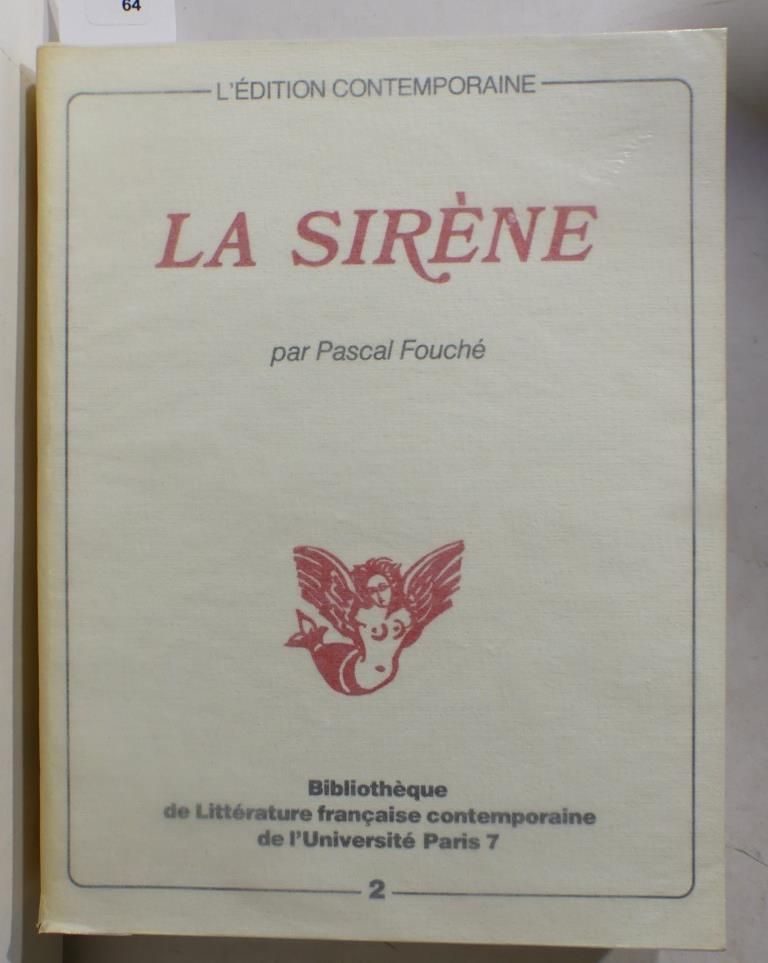 Null FOUCHÉ (Pascal). La Sirène 1917-1937. Paris, I.M.E.C., 1984 ; in-8, 590 pp.&hellip;
